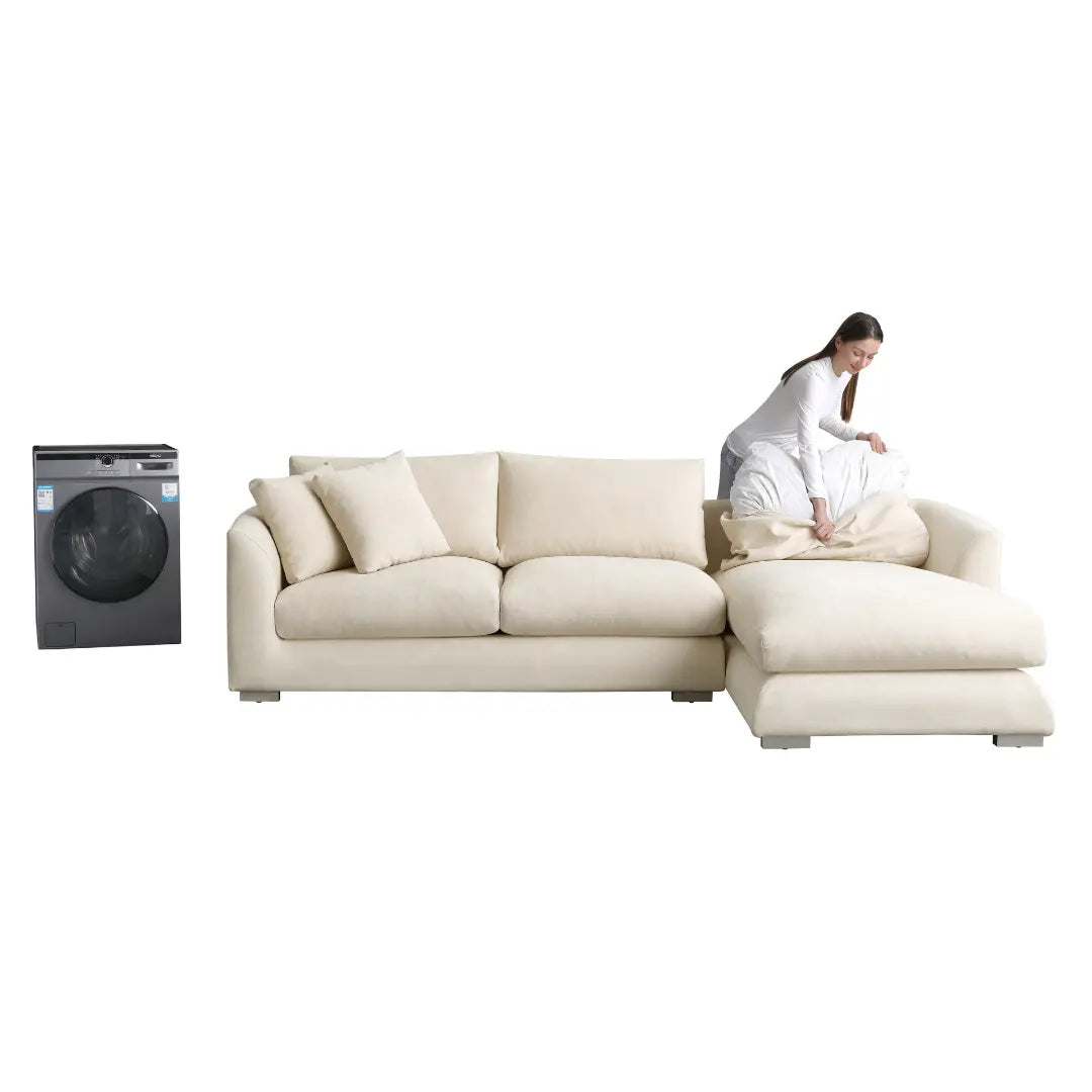 Sydney Feather Sectional Sofa - Beige