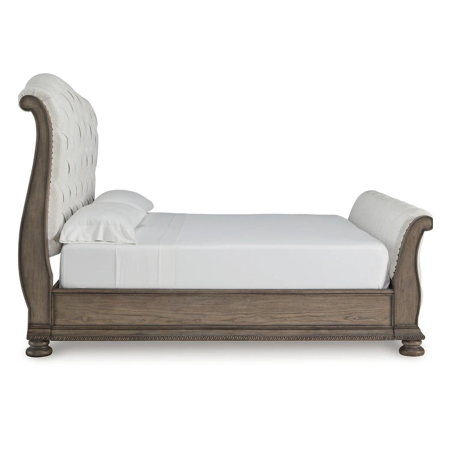 Versailles Upholstered Sleigh Bed