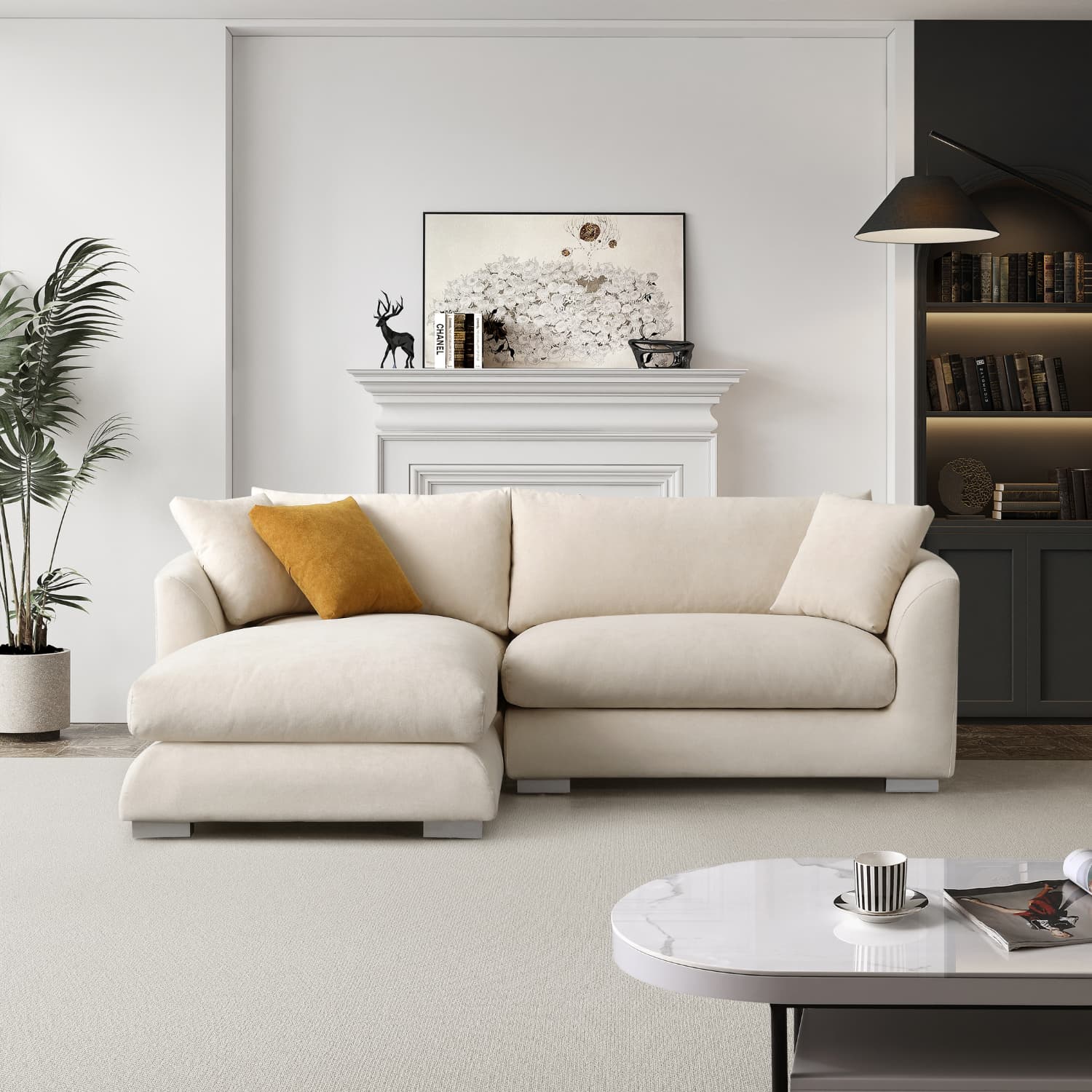 Sydney Feather 2.0 Sectional Sofa - Beige