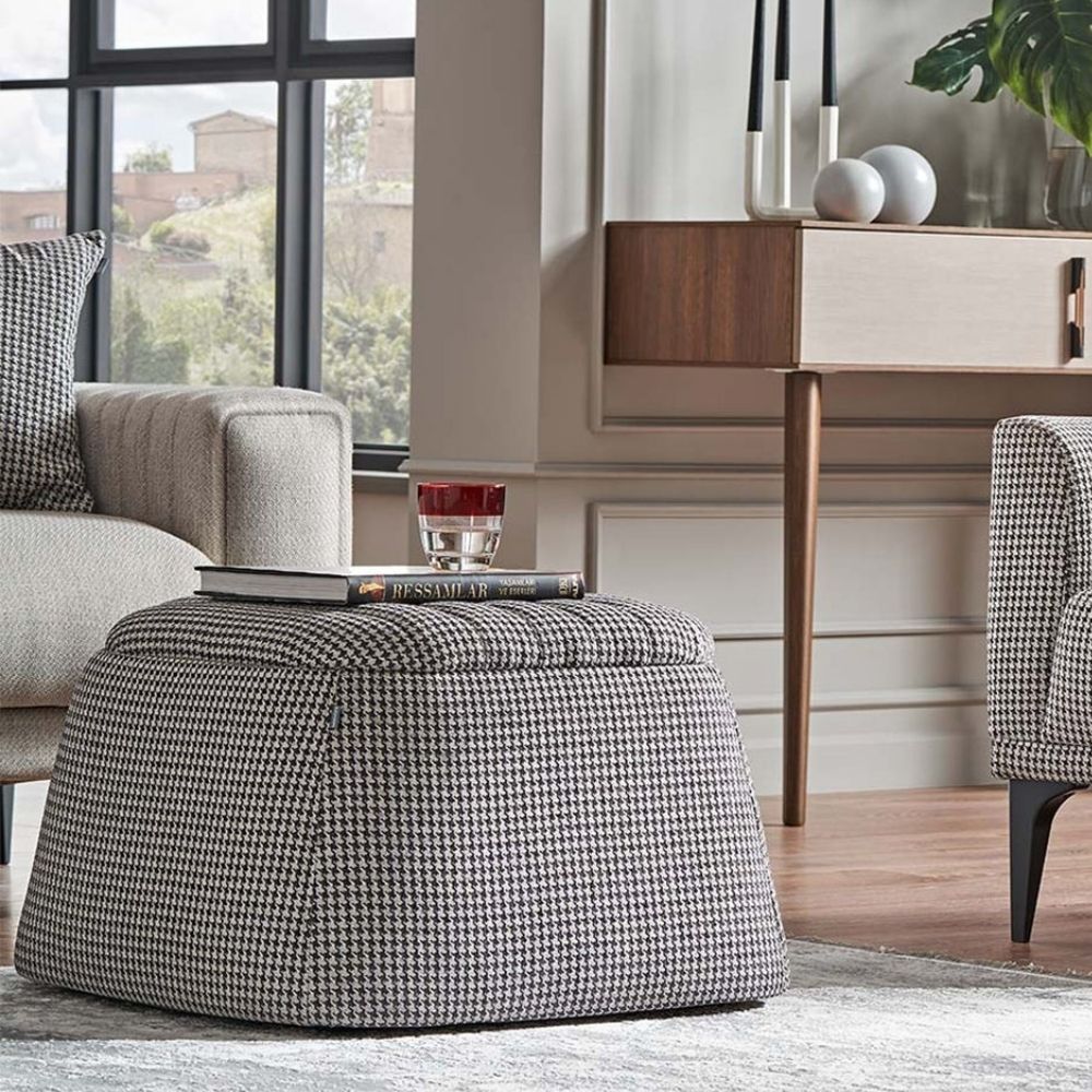 Chenille-Crowbar Tokyo Pouf