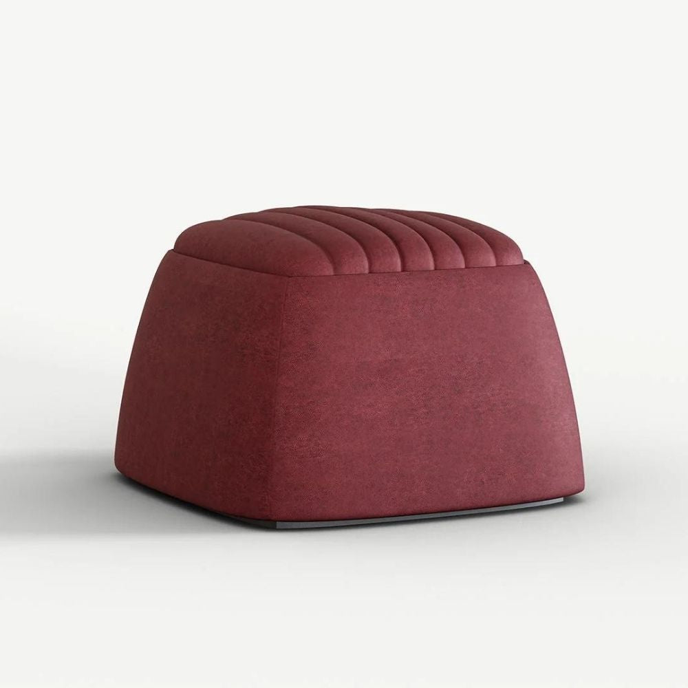Velvet-Claret Red Tokyo Pouf