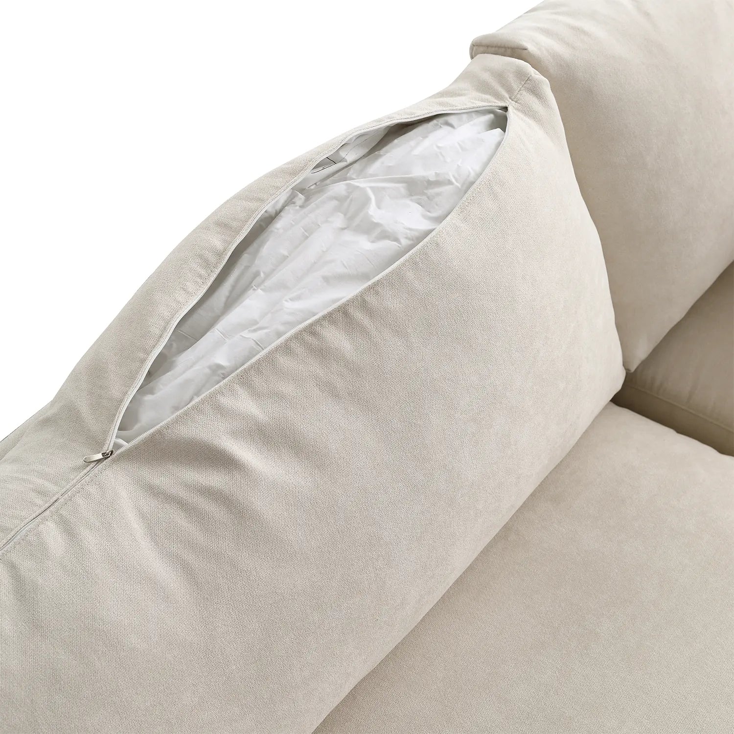 Sydney Feather Sectional Sofa - Beige