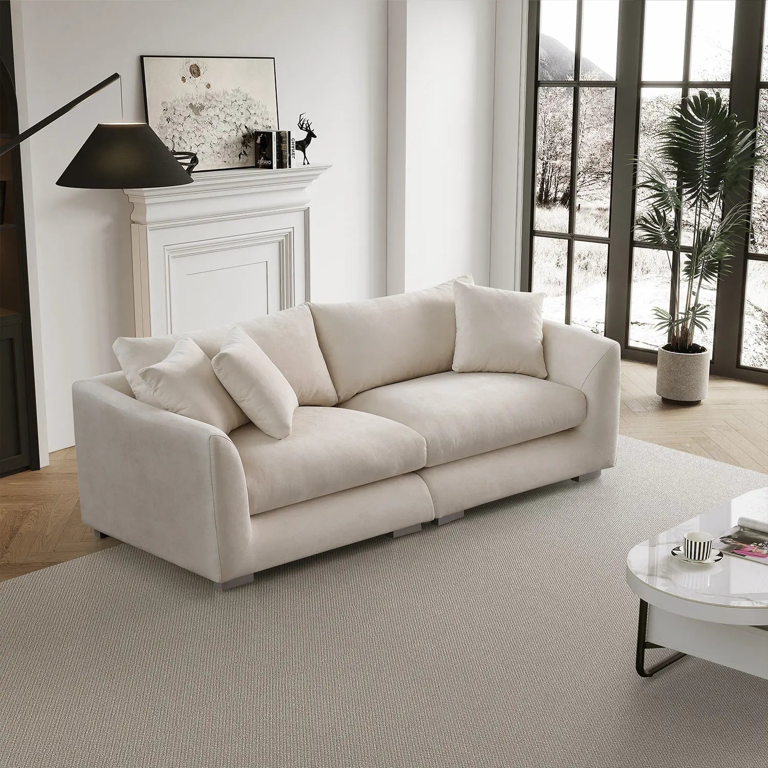 Sydney Feather Sofa - Beige
