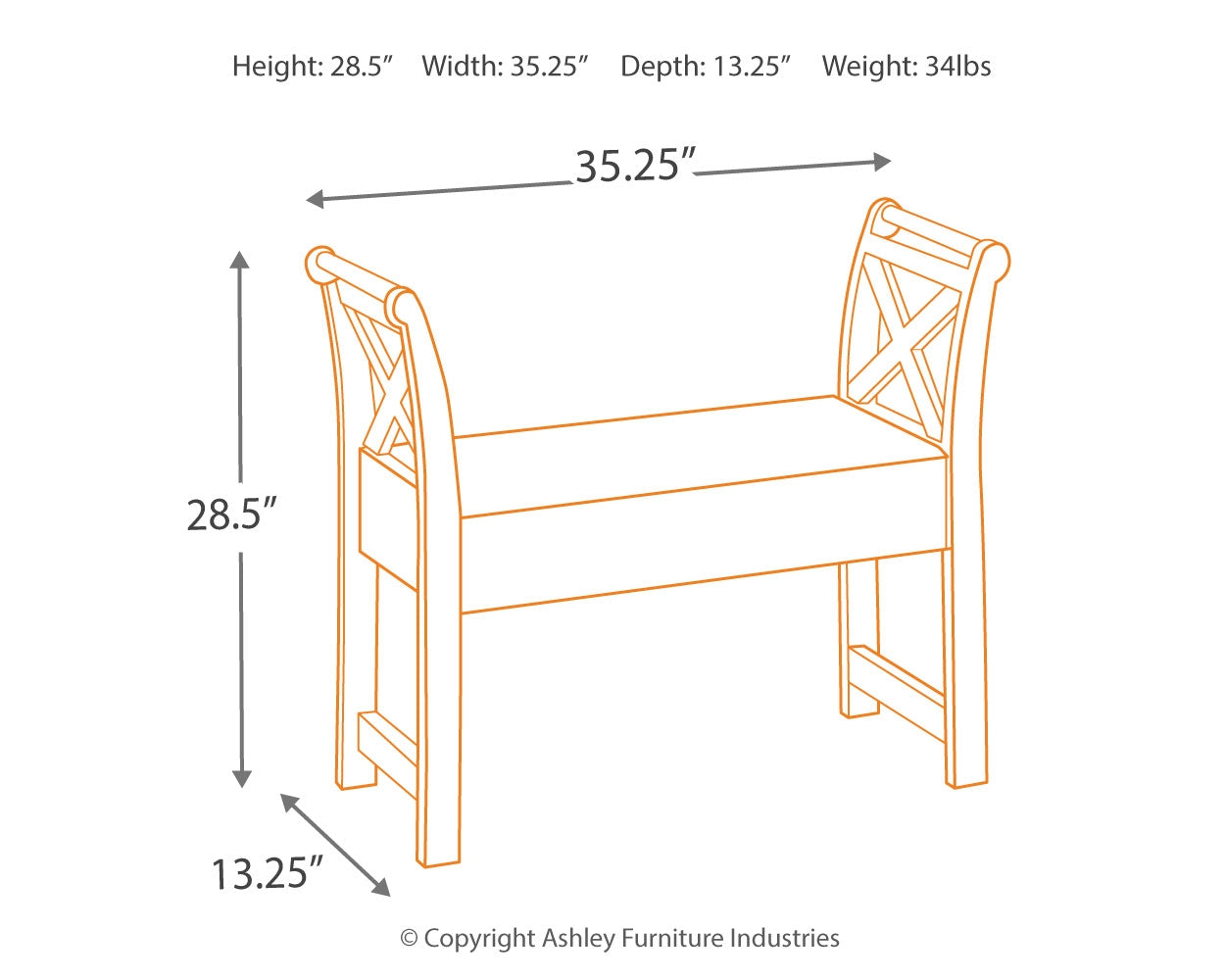 Killarney Accent Bench