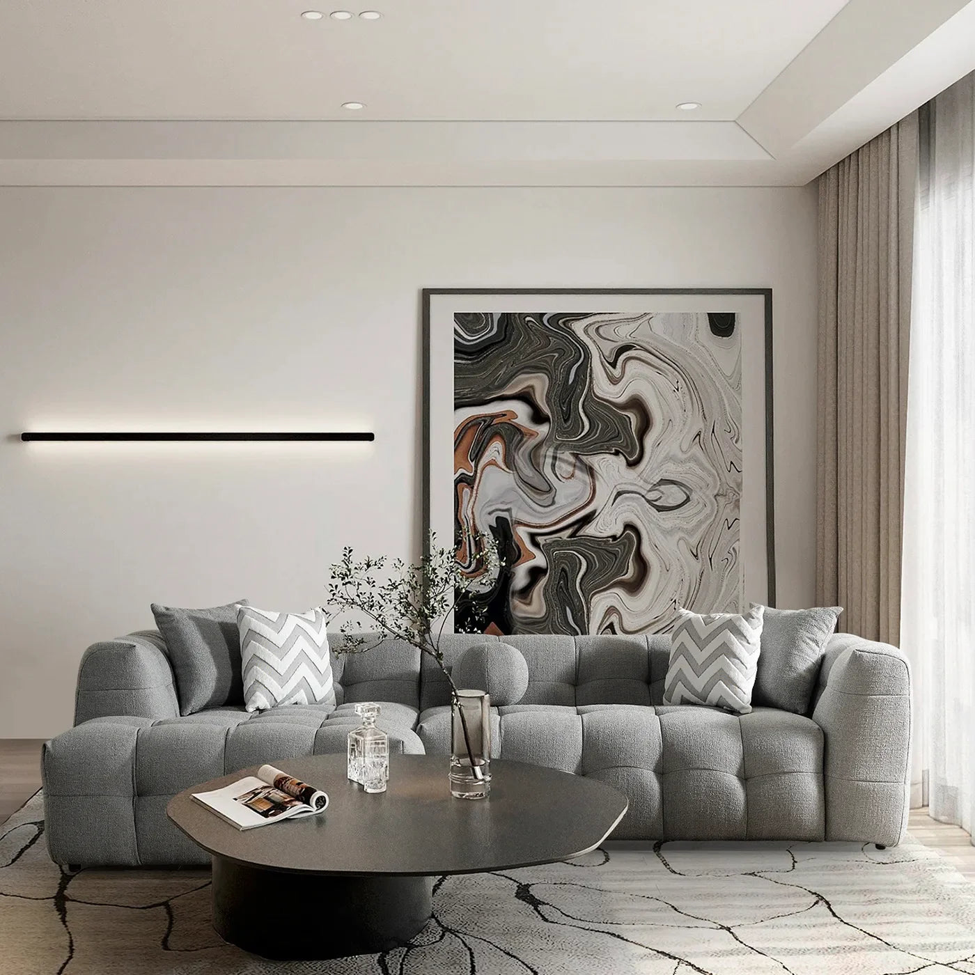 Amsterdam Sectional Sofa - Grey