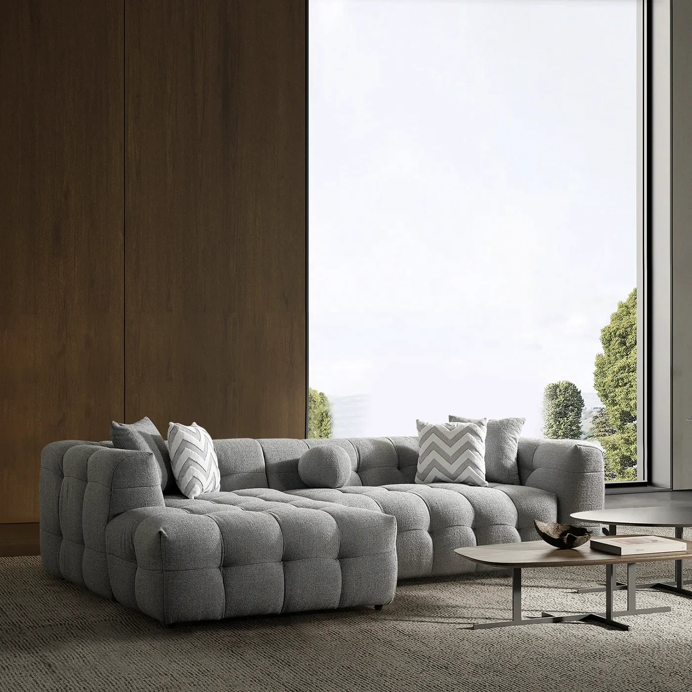 Amsterdam Sectional Sofa - Grey