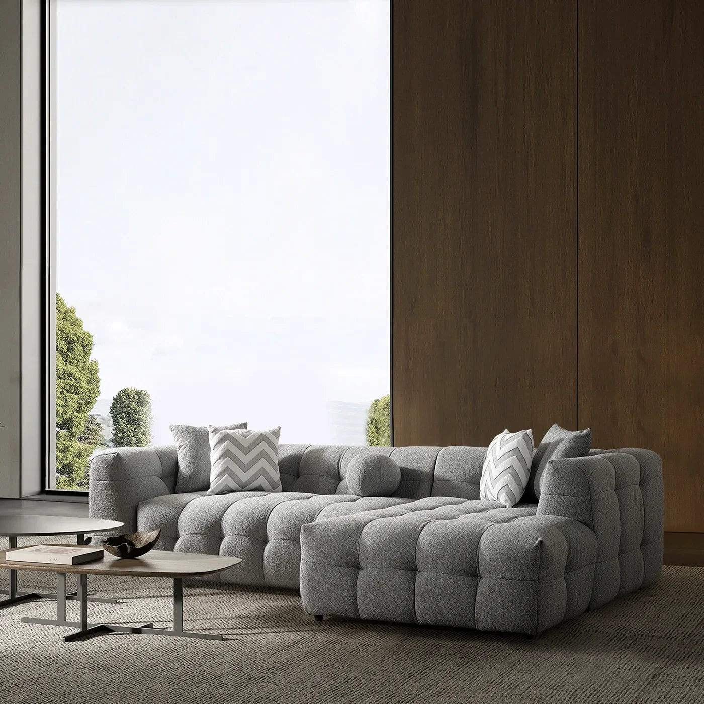 Amsterdam Sectional Sofa - Grey