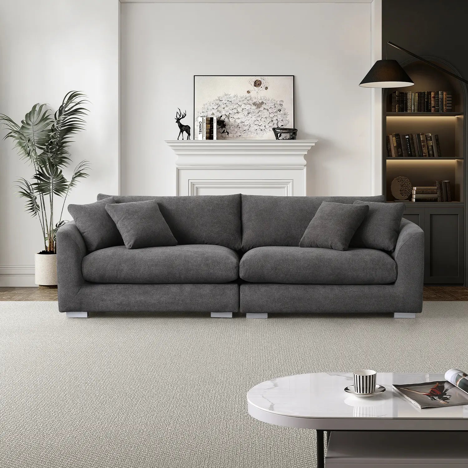 Sydney Feather Sofa - Grey
