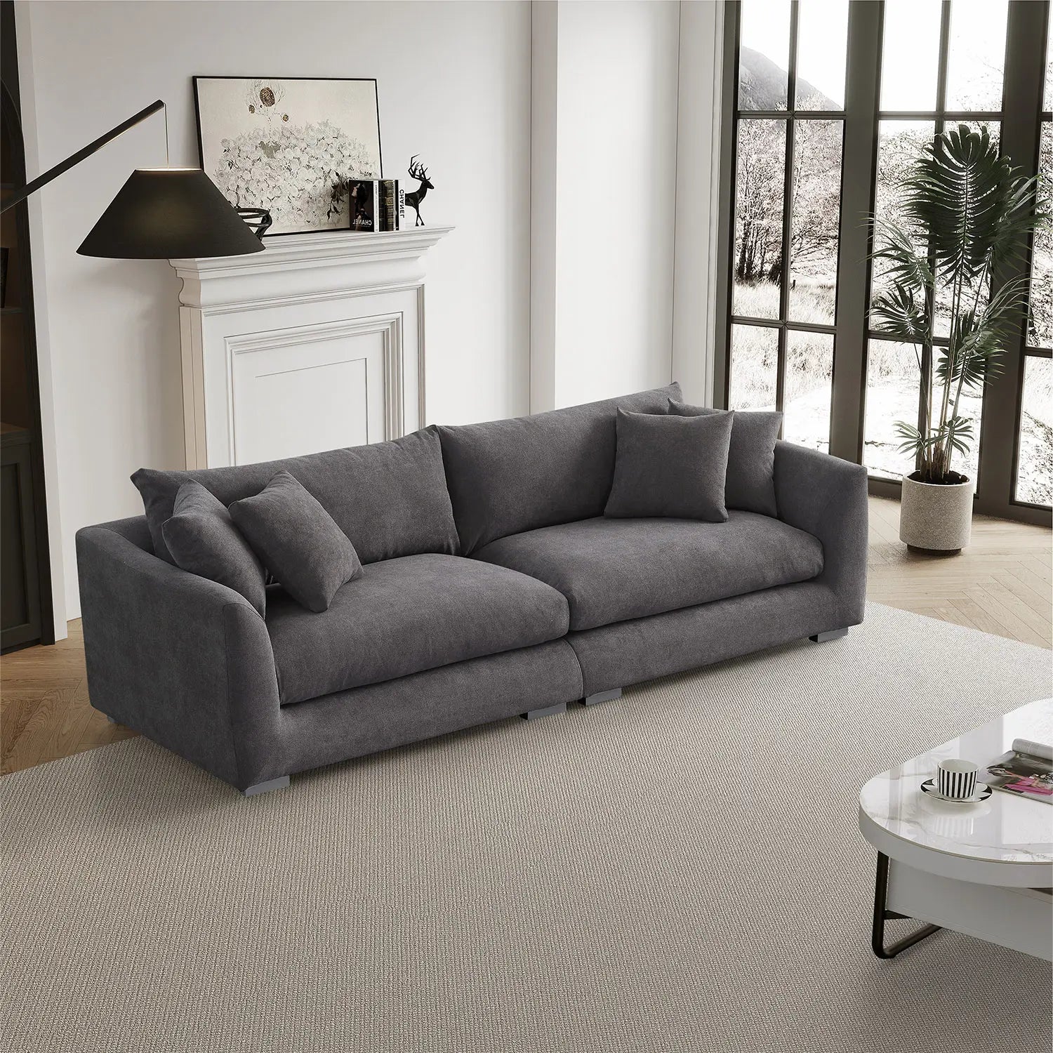 Sydney Feather Sofa - Grey