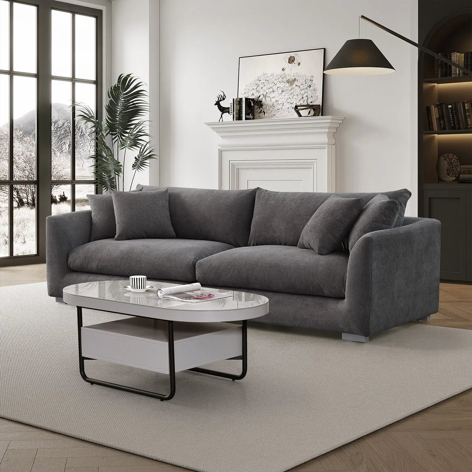 Sydney Feather Sofa - Grey