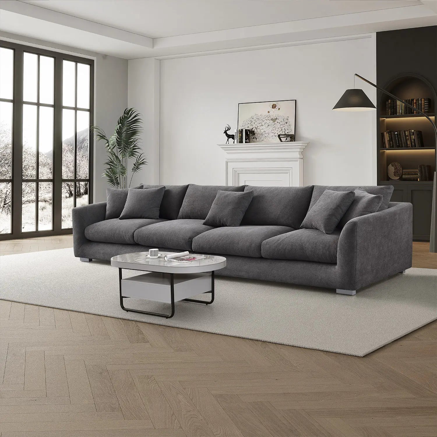 Sydney Feather Sofa - Grey