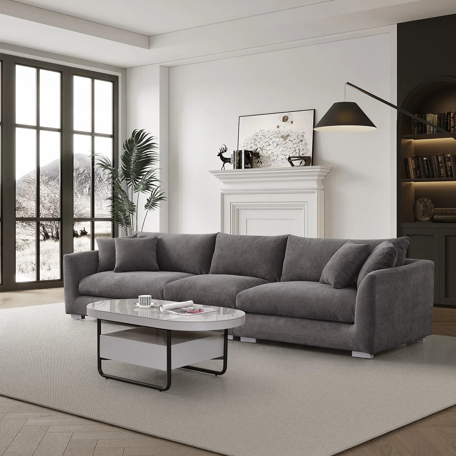 Sydney Feather Sofa - Grey