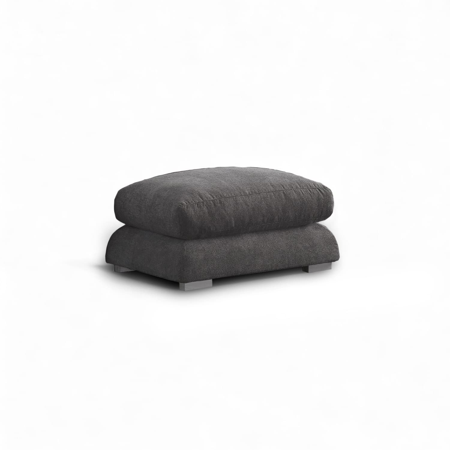 Sydney Feather Ottoman - Grey