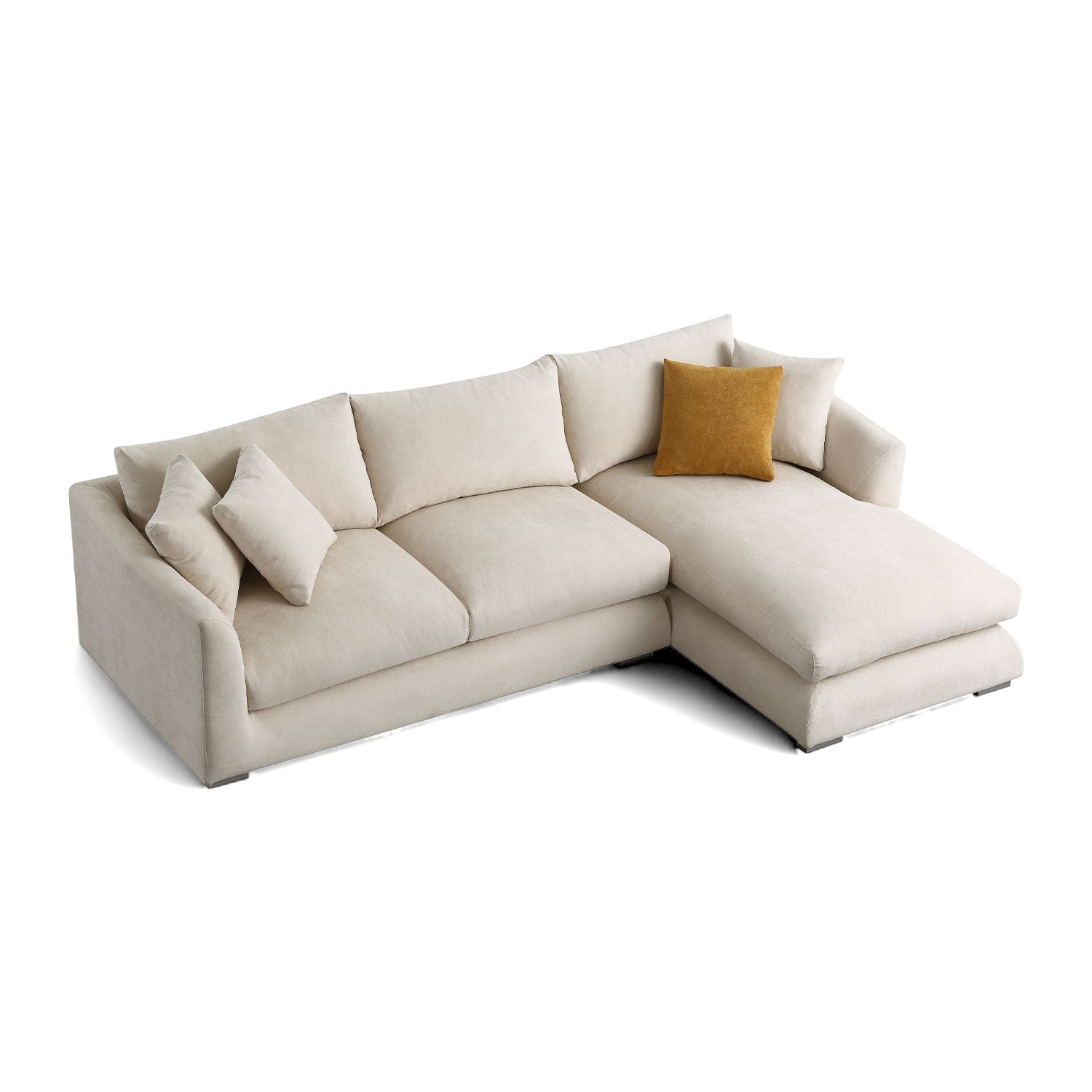 Sydney Feather Sectional Sofa - Beige