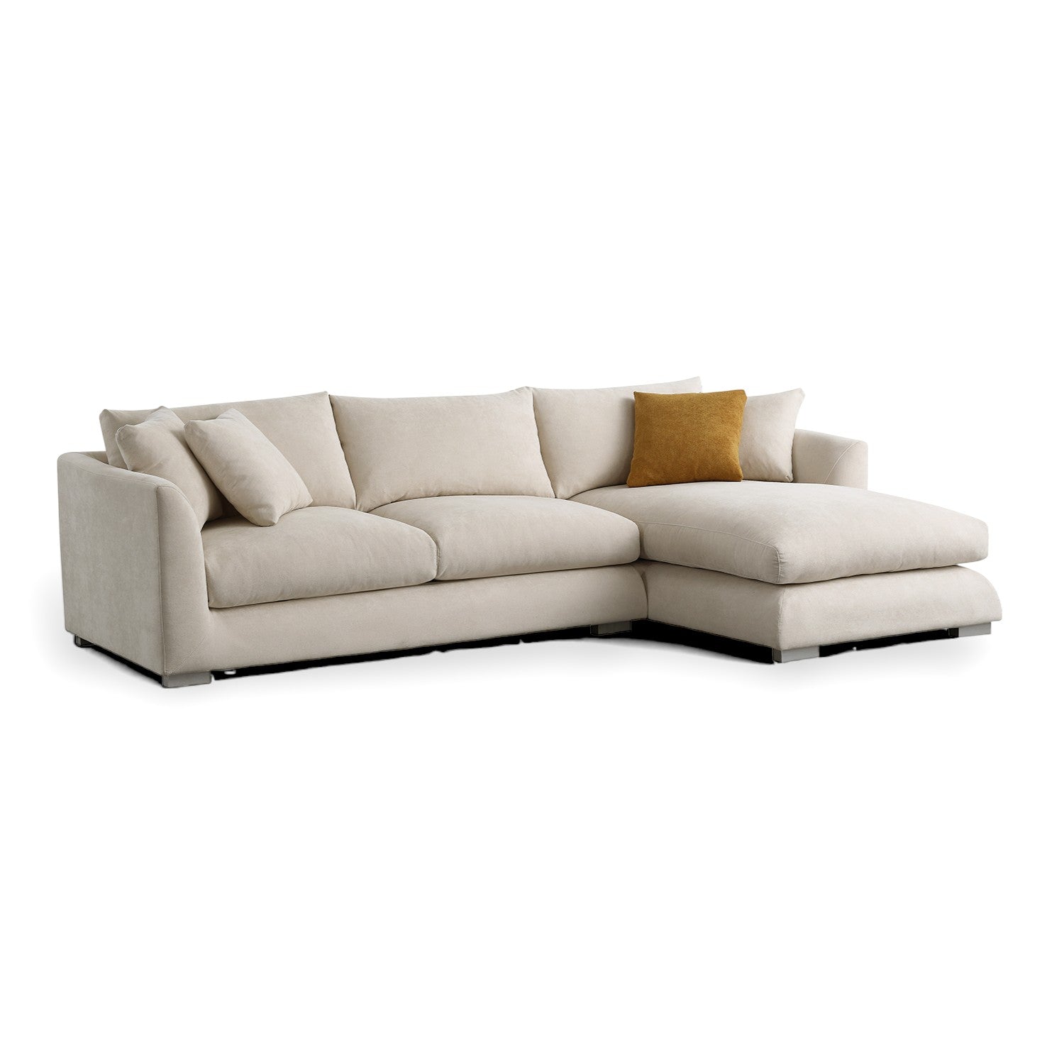 Sydney Feather Sectional Sofa - Beige