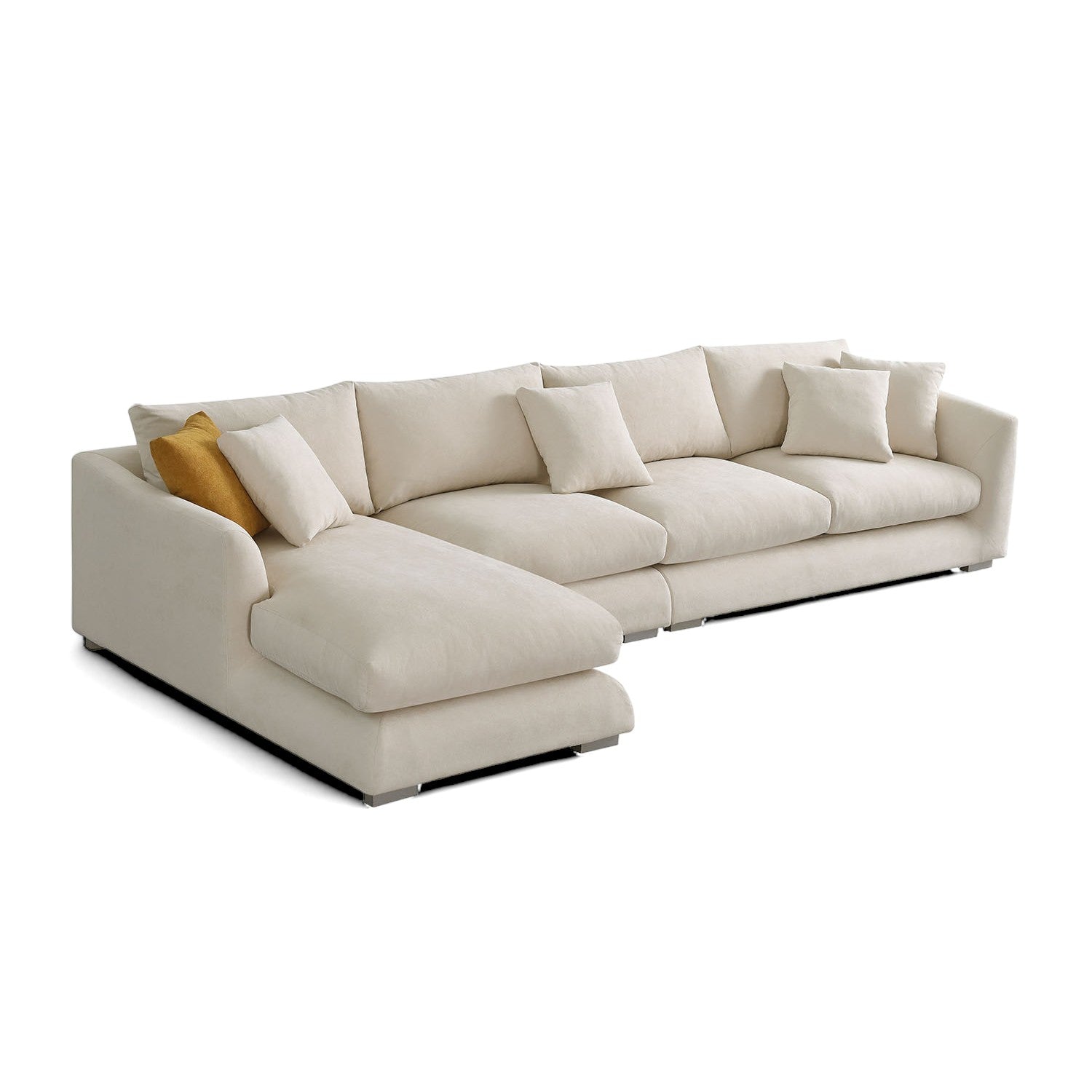 Sydney Feather Sectional Sofa - Beige