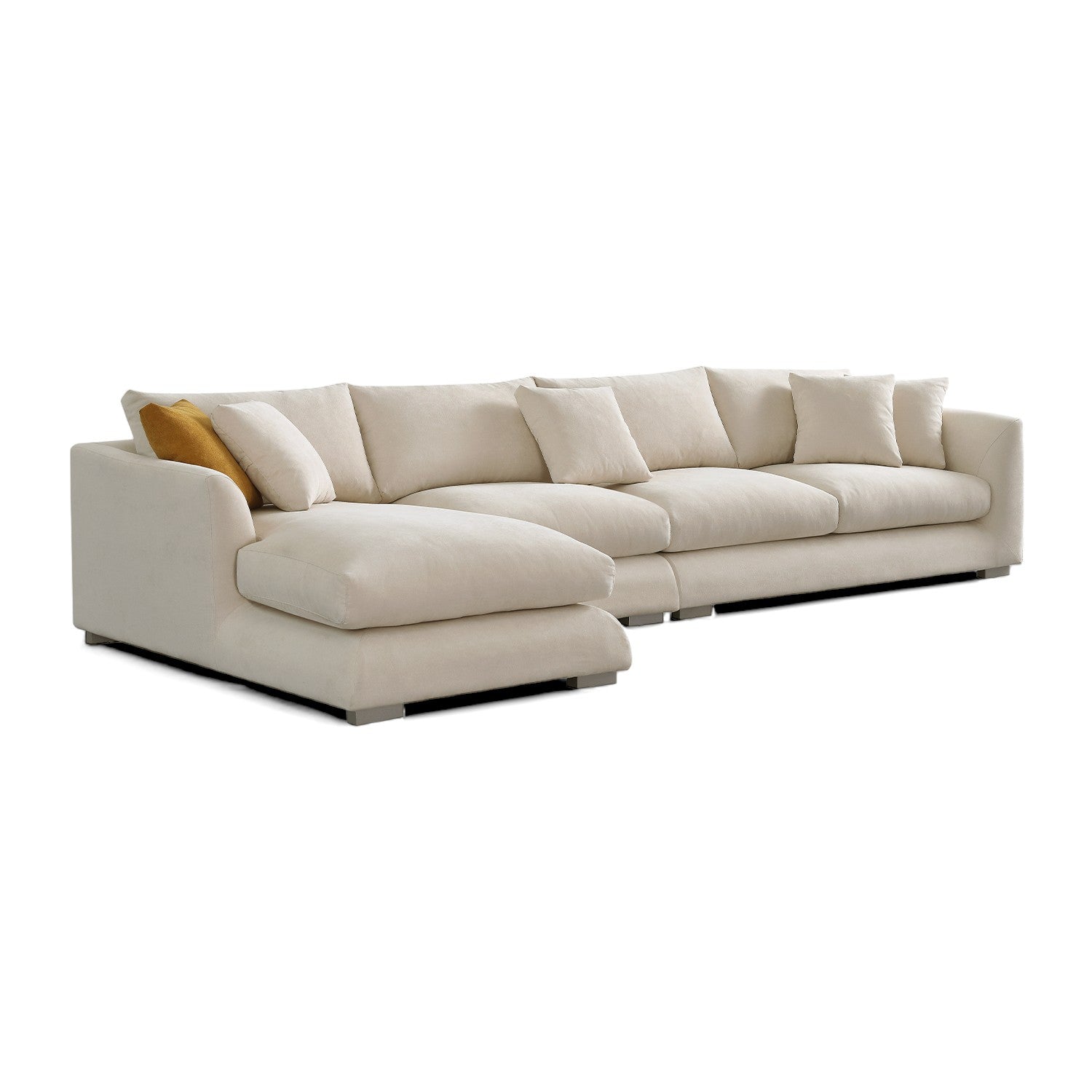 Sydney Feather Sectional Sofa - Beige