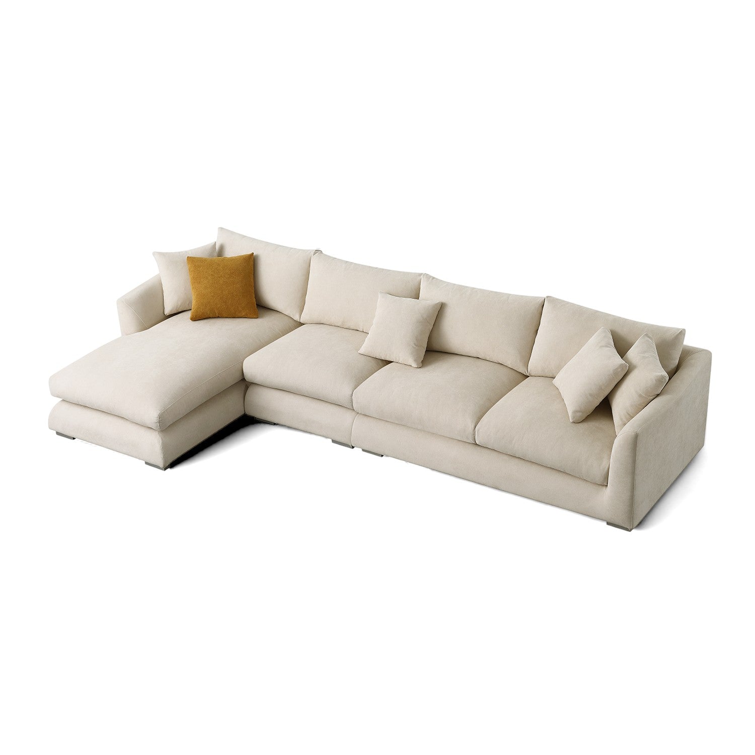 Sydney Feather Sectional Sofa - Beige