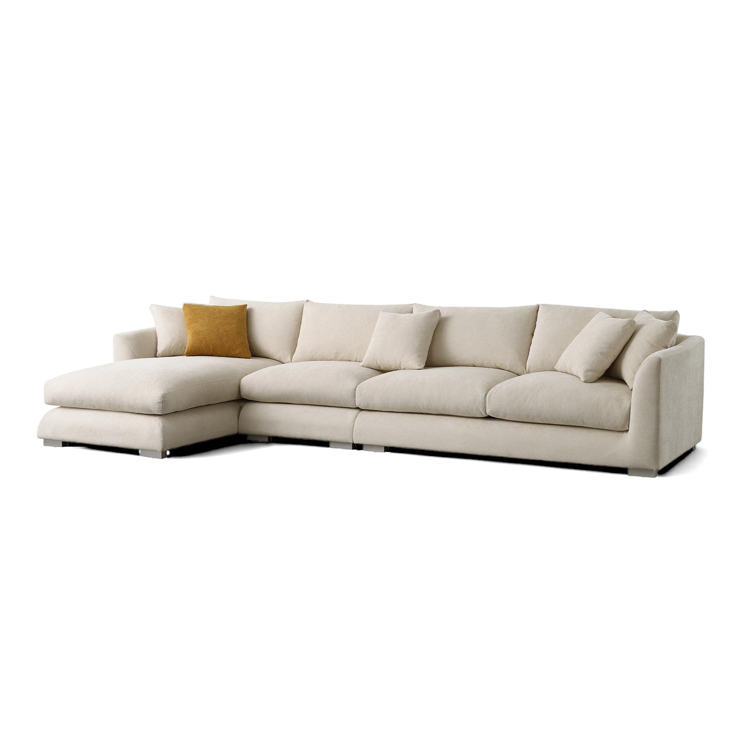 Sydney Feather Sectional Sofa - Beige