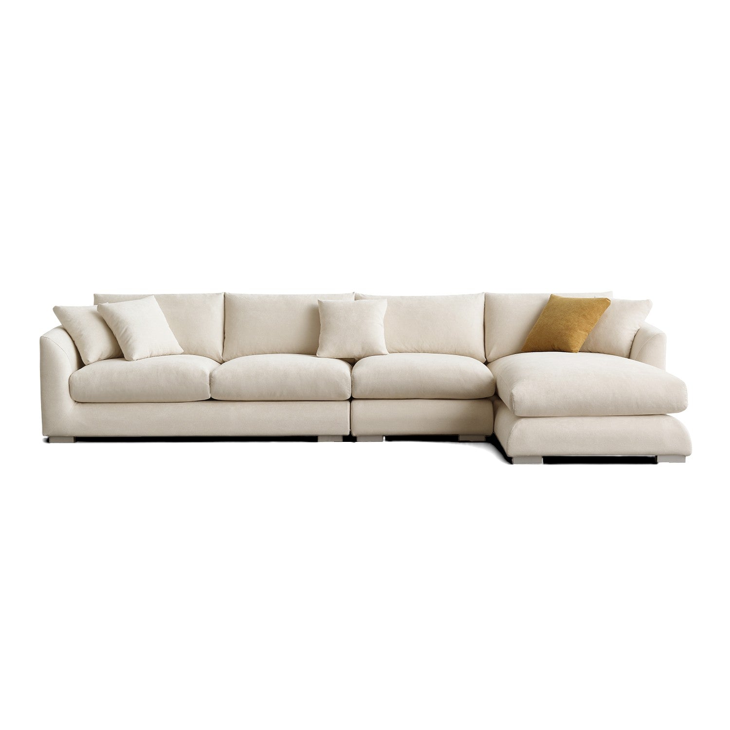 Sydney Feather Sectional Sofa - Beige