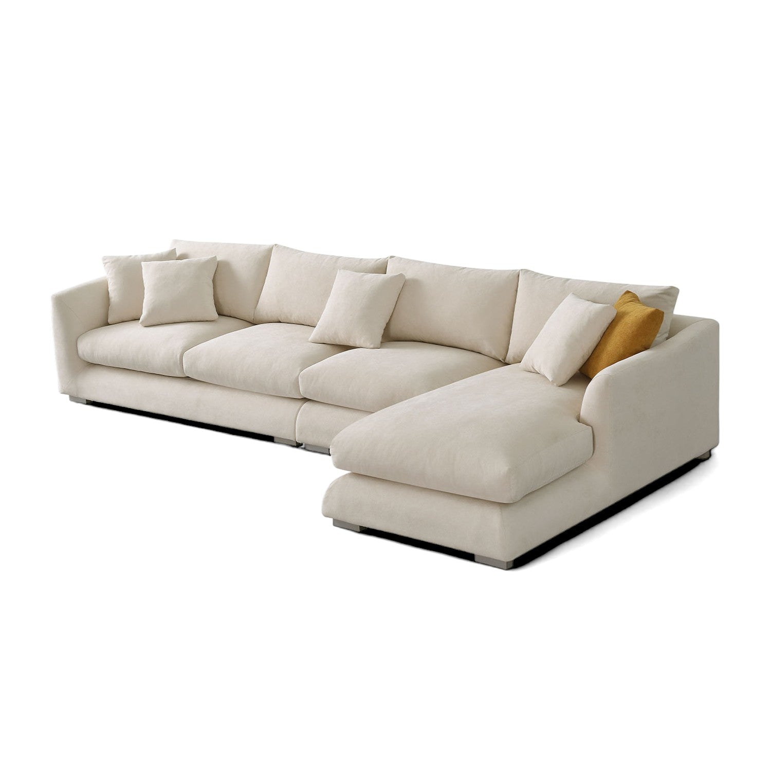 Sydney Feather Sectional Sofa - Beige
