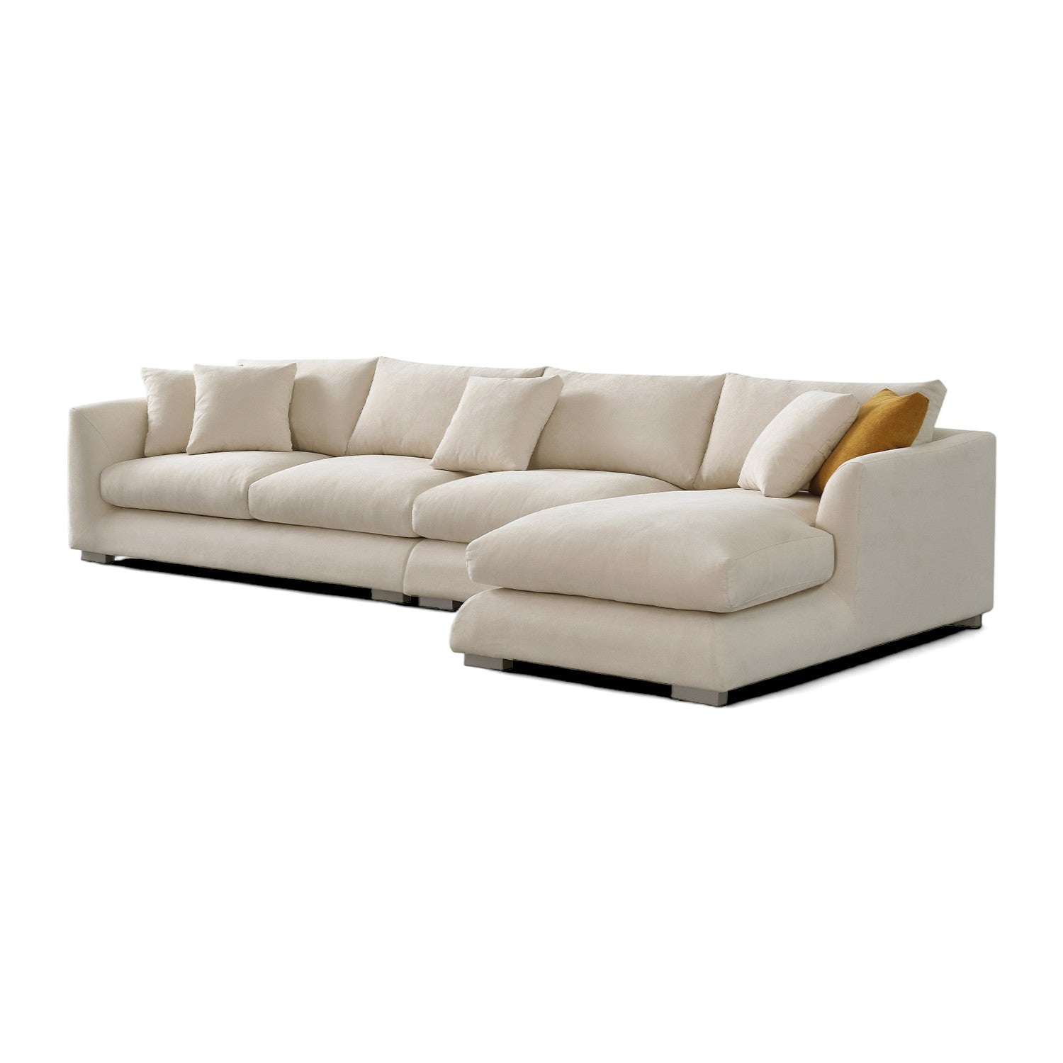 Sydney Feather Sectional Sofa - Beige