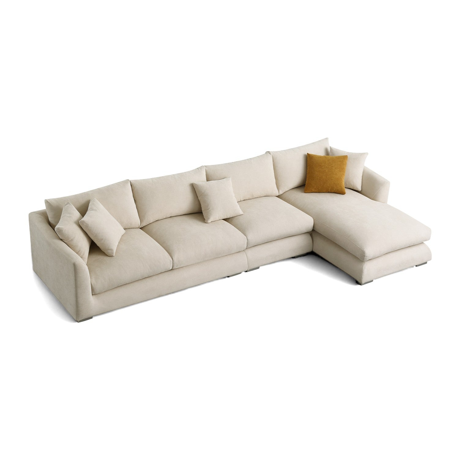Sydney Feather Sectional Sofa - Beige