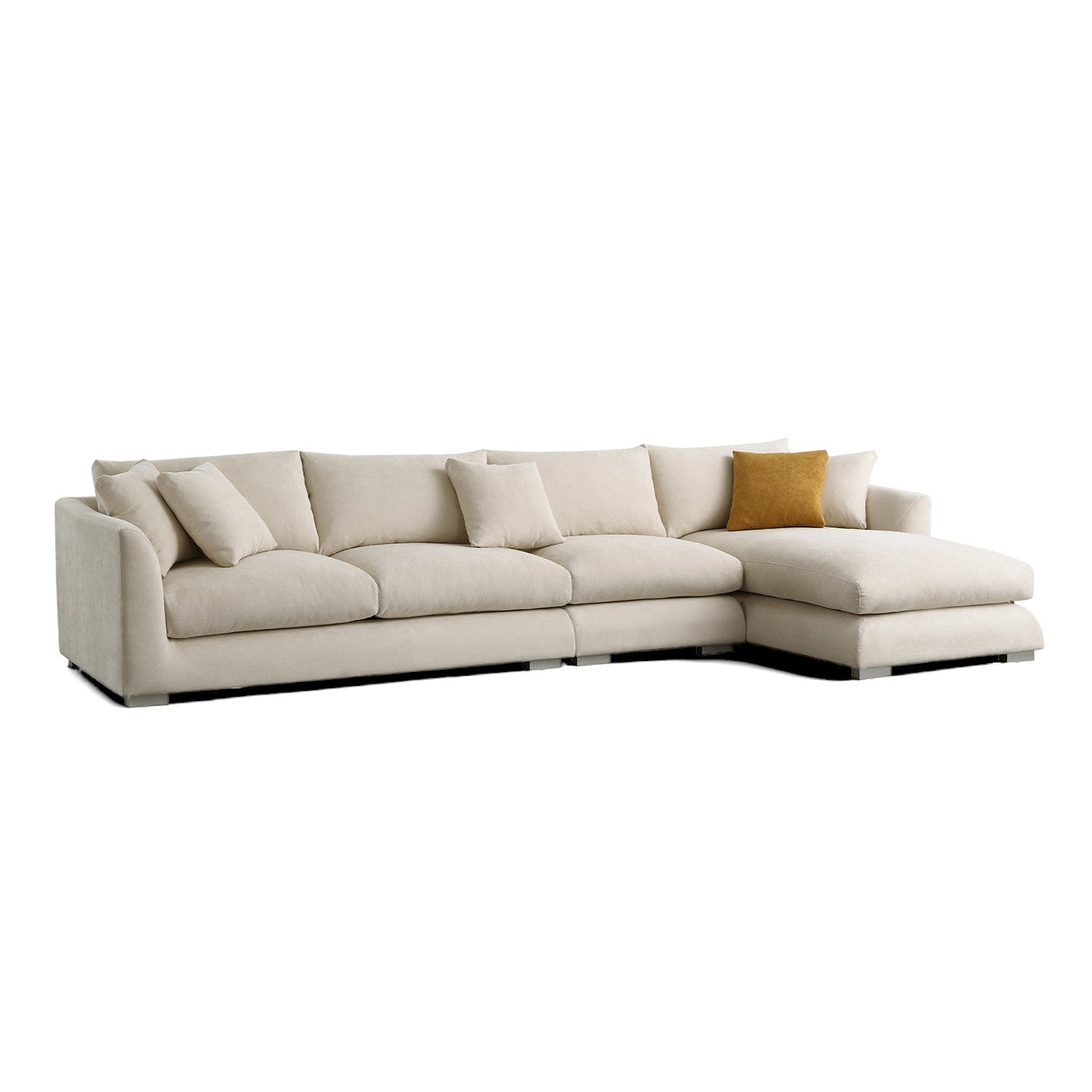 Sydney Feather Sectional Sofa - Beige