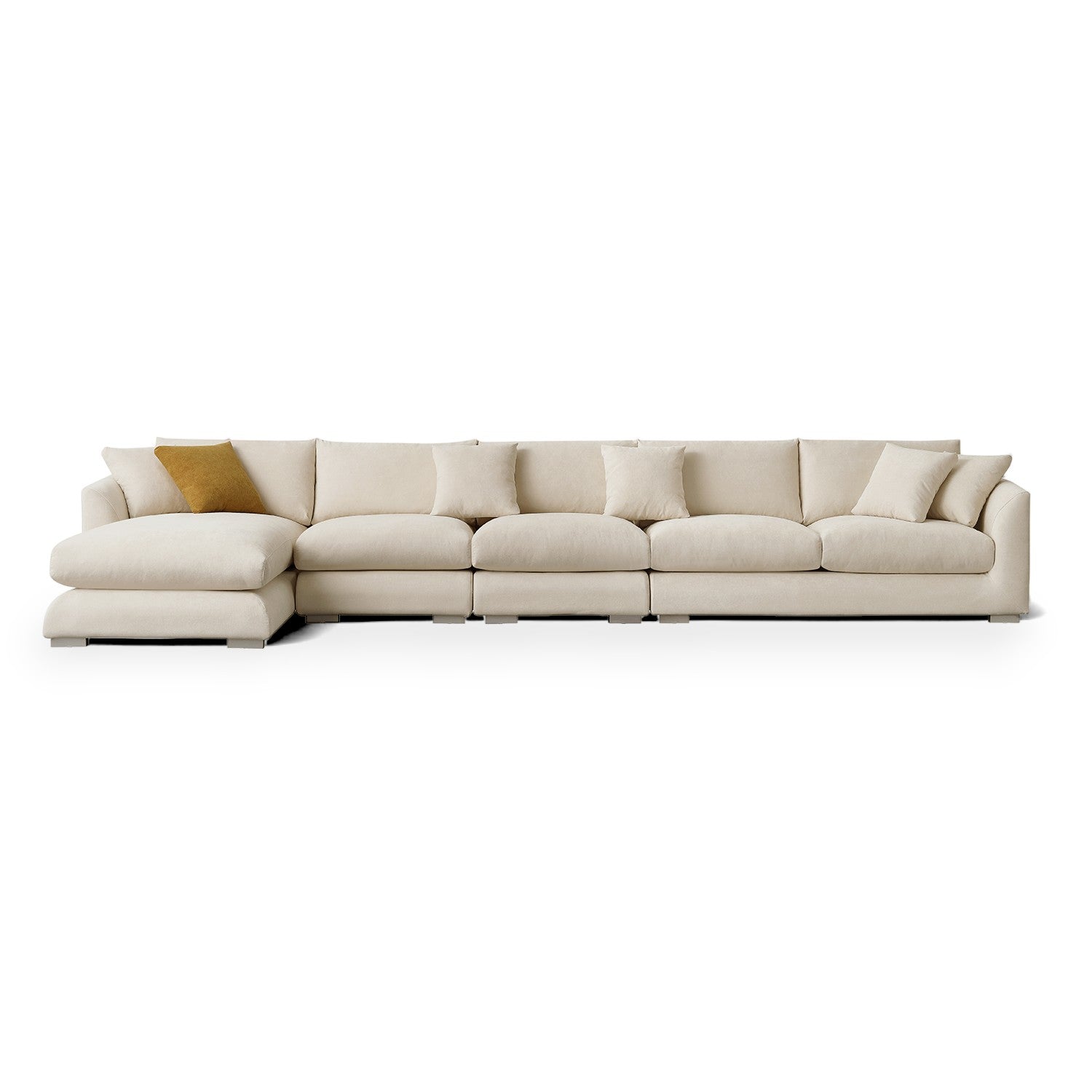 Sydney Feather Sectional Sofa - Beige