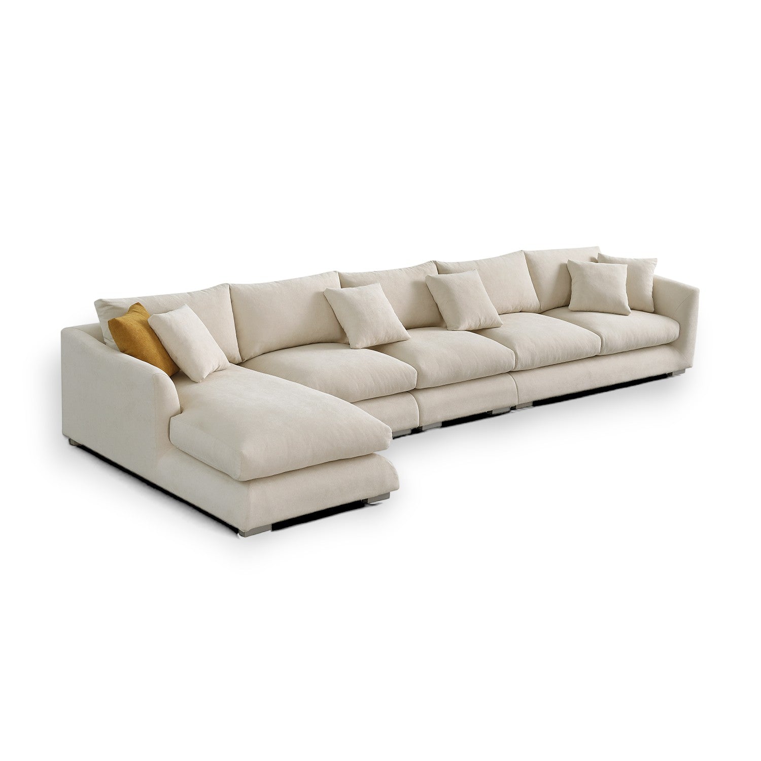 Sydney Feather Sectional Sofa - Beige