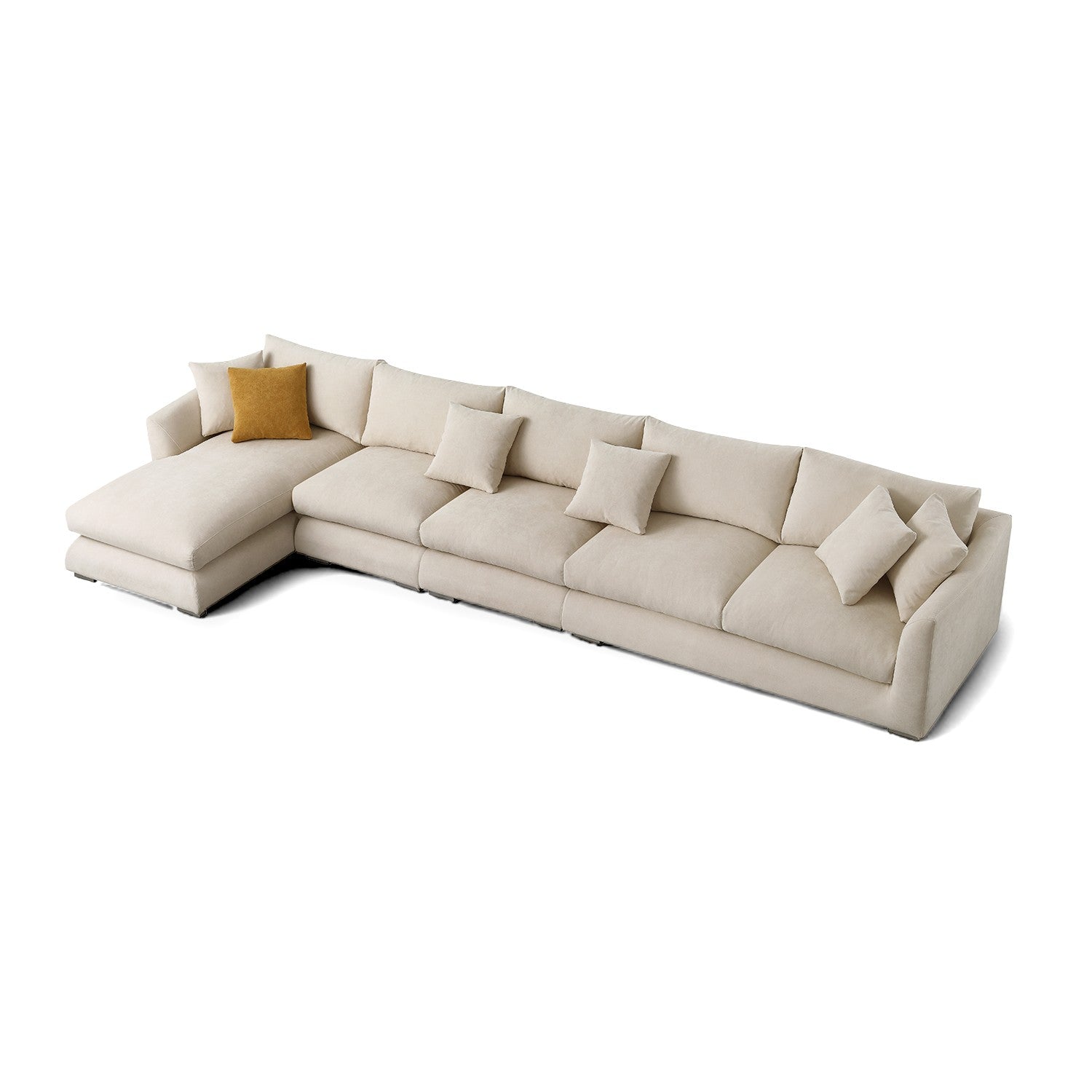 Sydney Feather Sectional Sofa - Beige