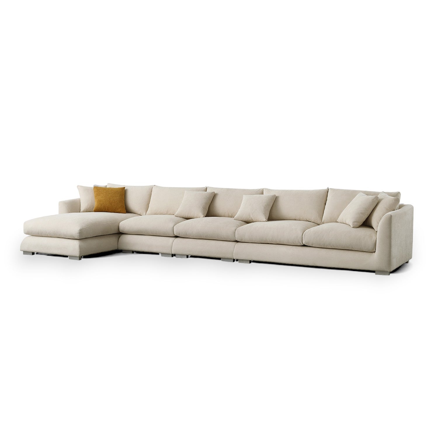 Sydney Feather Sectional Sofa - Beige