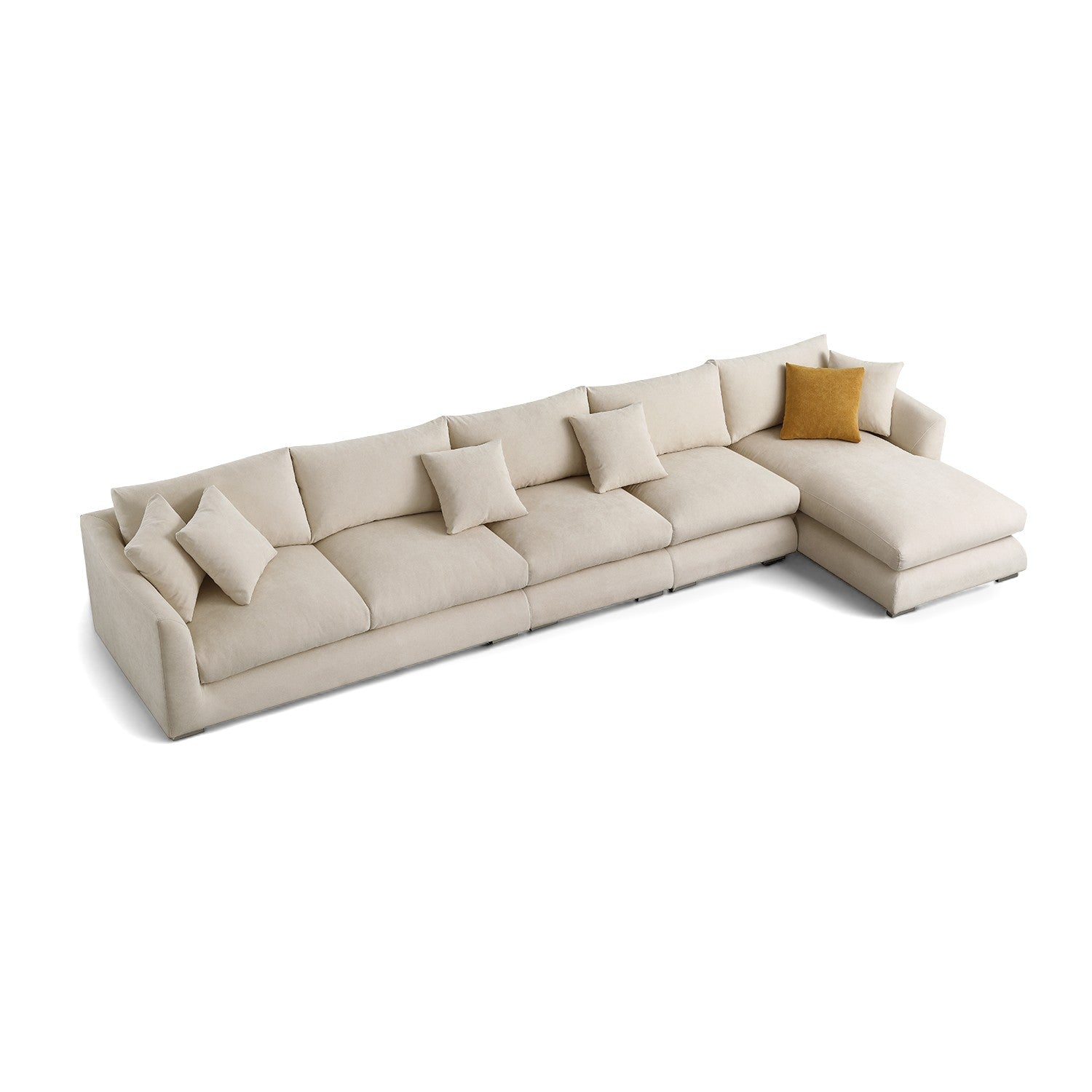 Sydney Feather Sectional Sofa - Beige