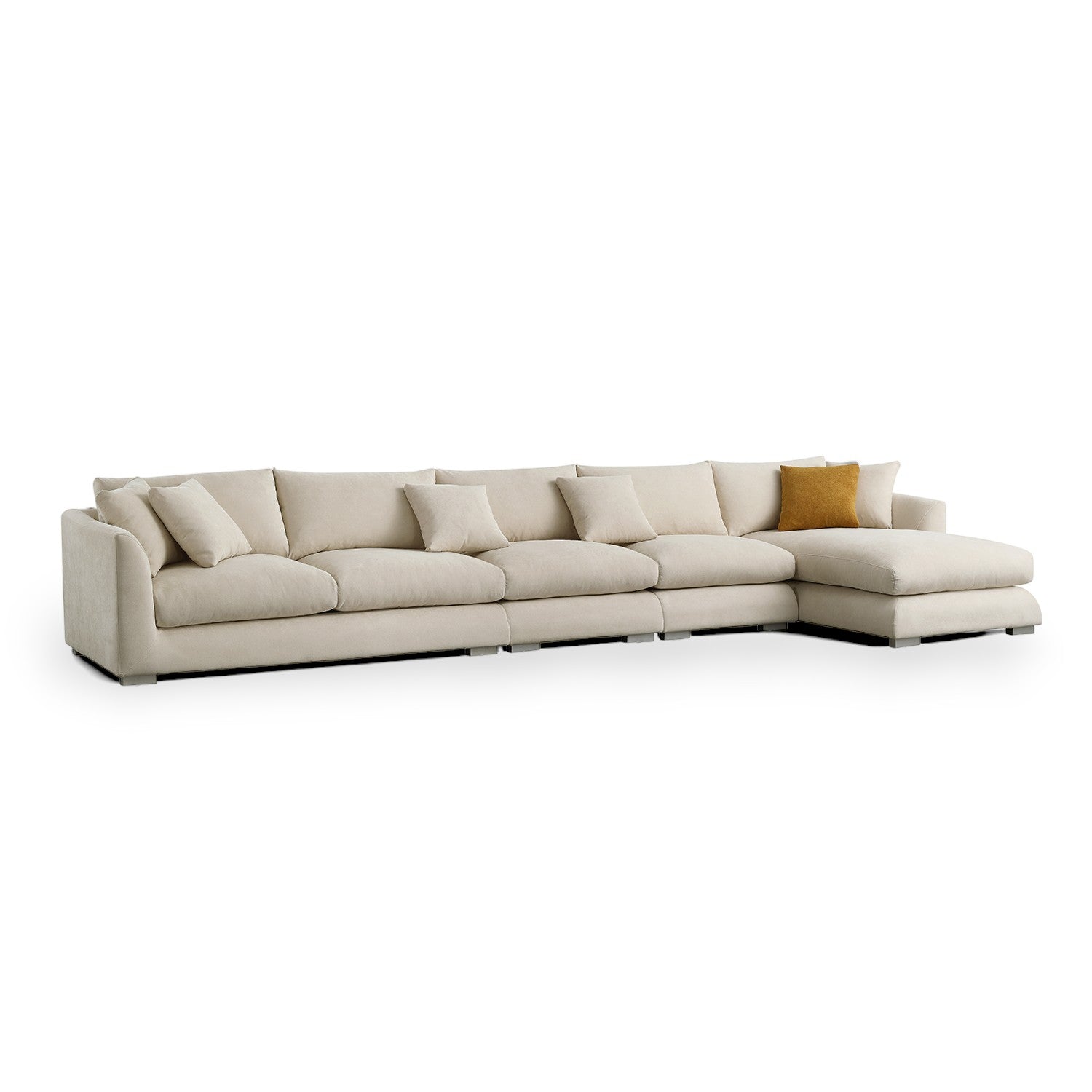 Sydney Feather Sectional Sofa - Beige