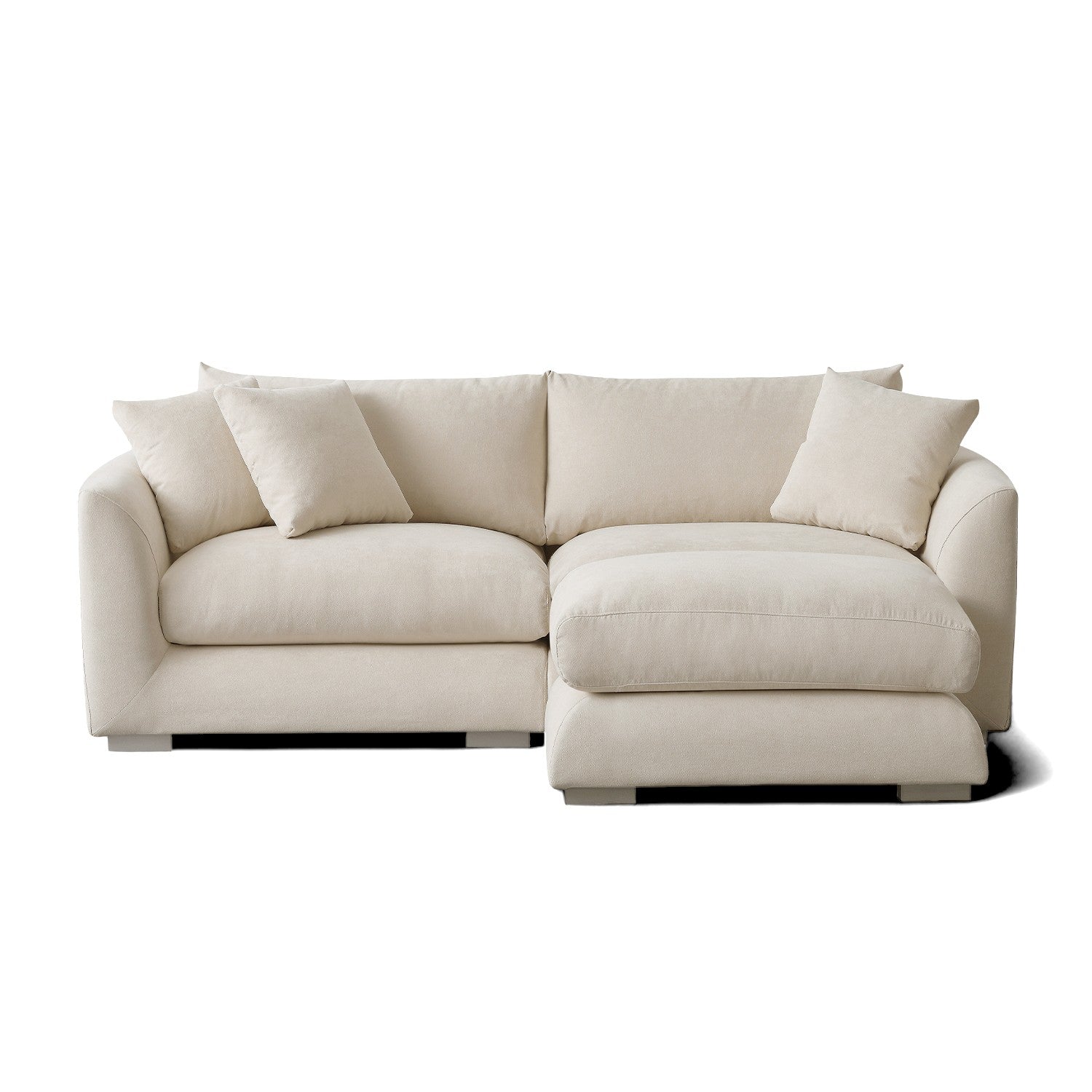 Sydney Feather Sofa + Ottoman - Beige