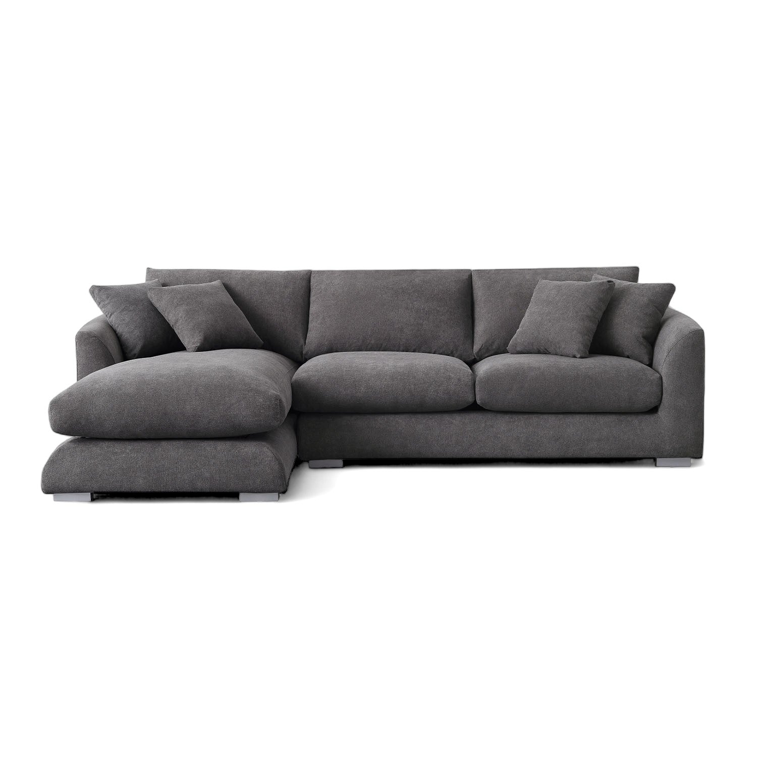 Sydney Feather Sectional Sofa - Grey