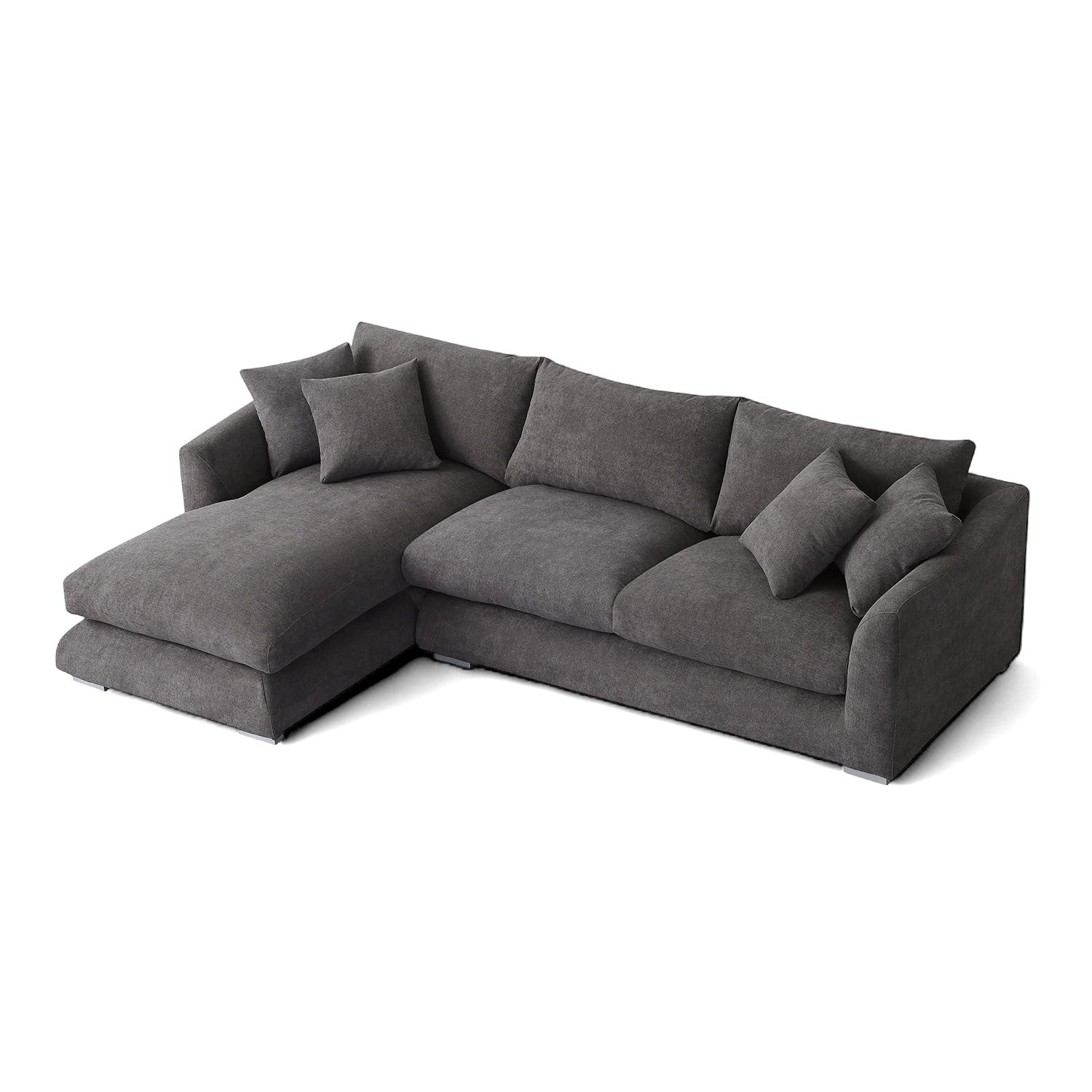 Sydney Feather Sectional Sofa - Grey
