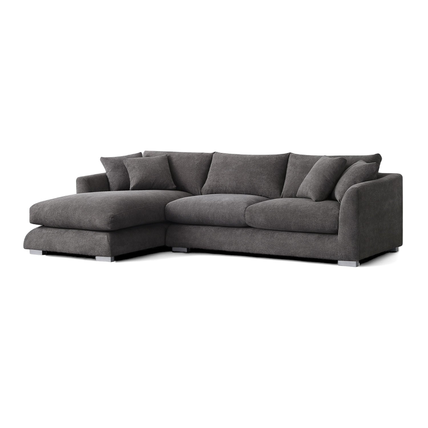 Sydney Feather Sectional Sofa - Grey