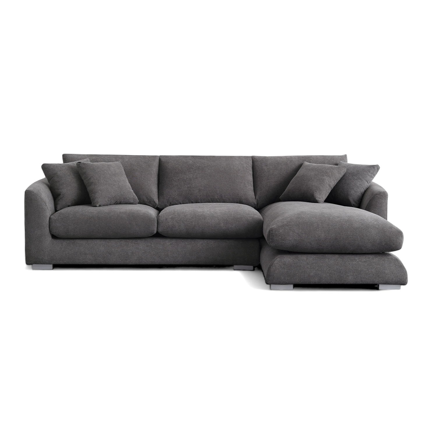 Sydney Feather Sectional Sofa - Grey