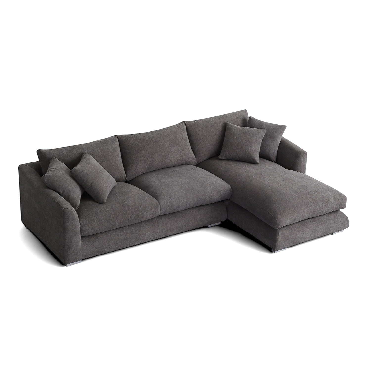 Sydney Feather Sectional Sofa - Grey