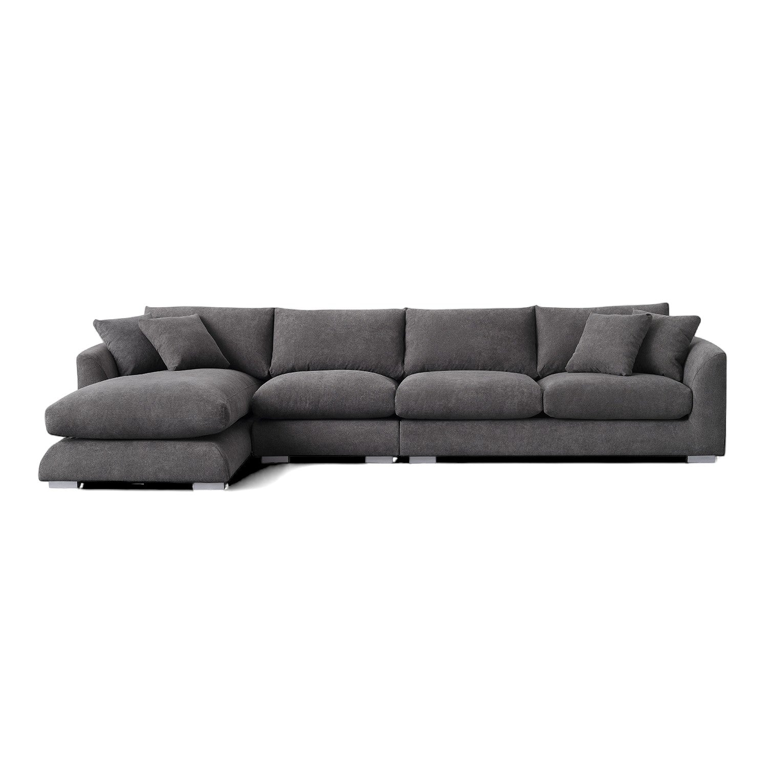 Sydney Feather Sectional Sofa - Grey