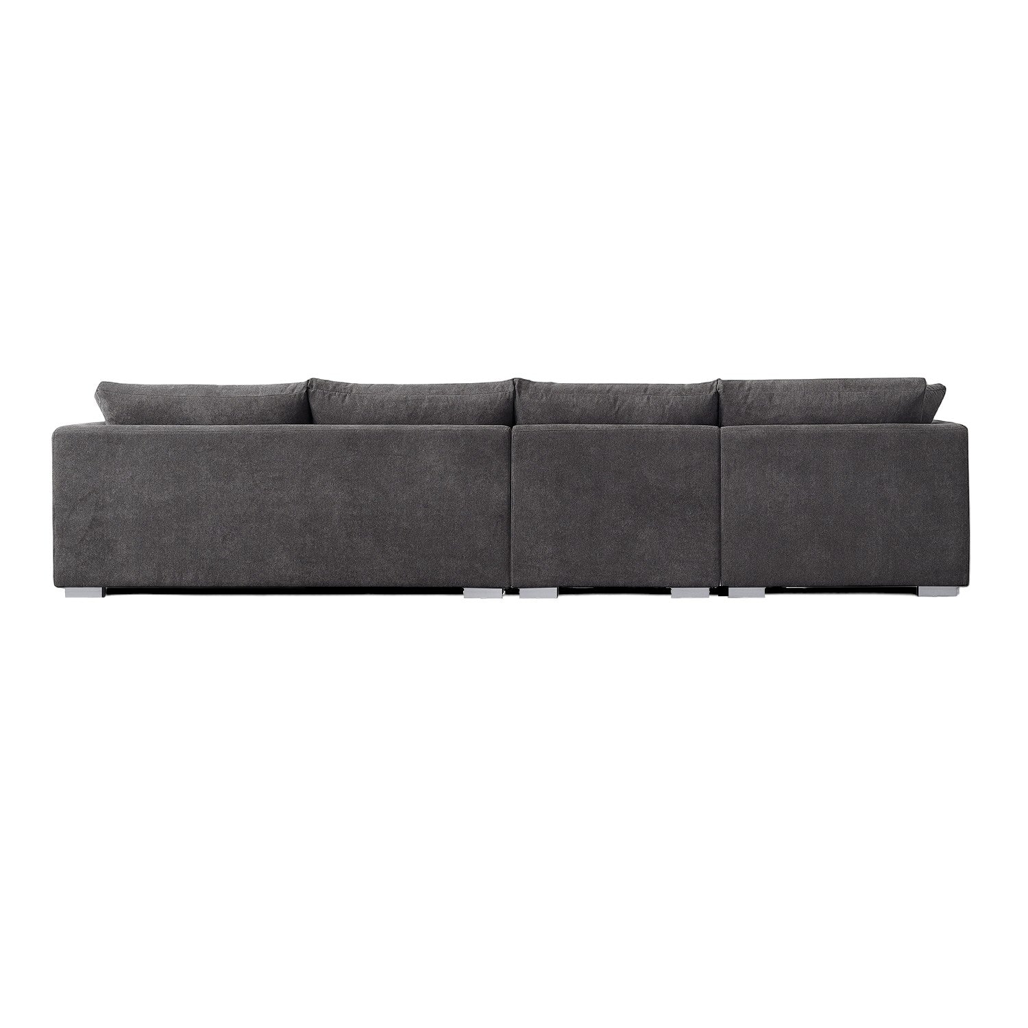 Sydney Feather Sectional Sofa - Grey