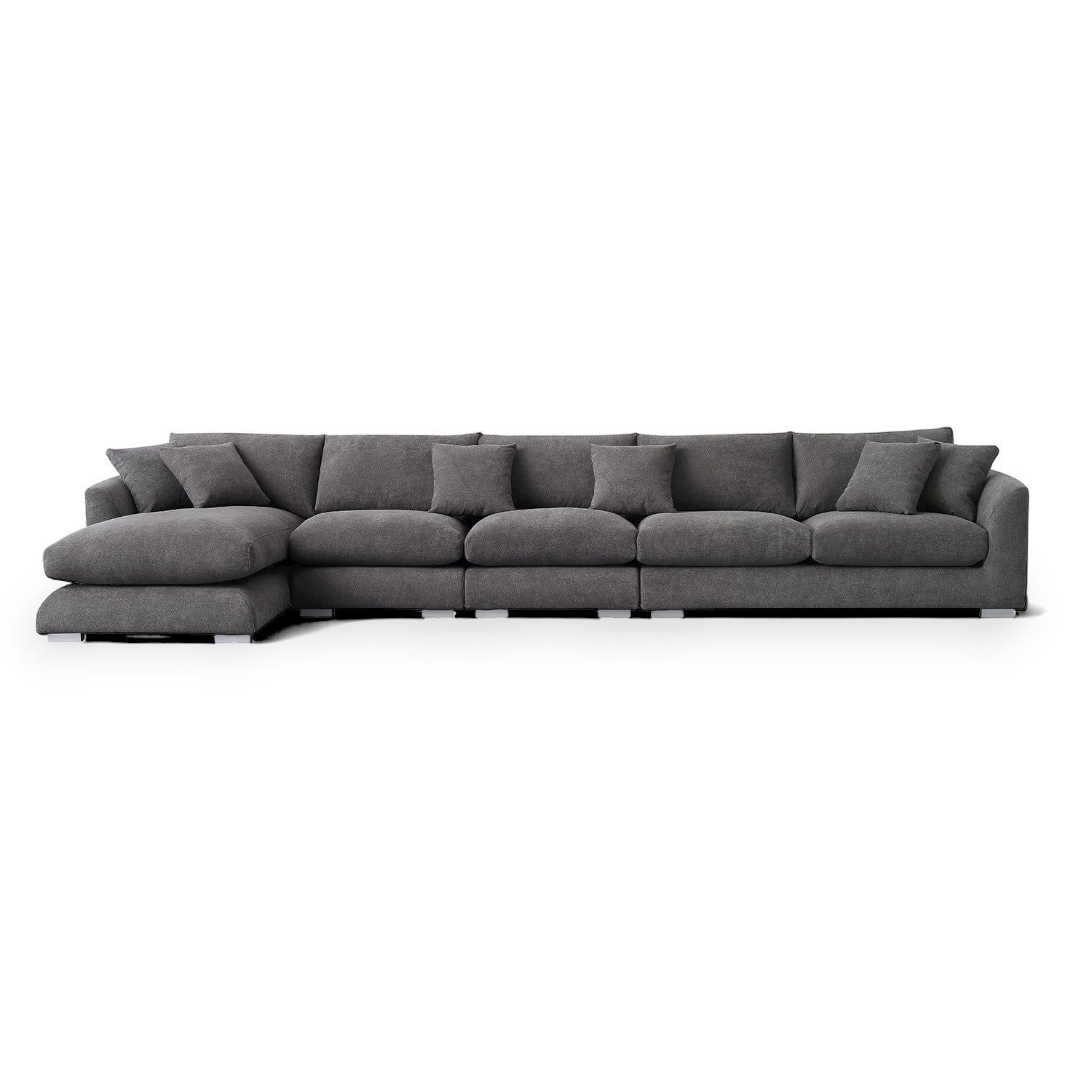 Sydney Feather Sectional Sofa - Grey