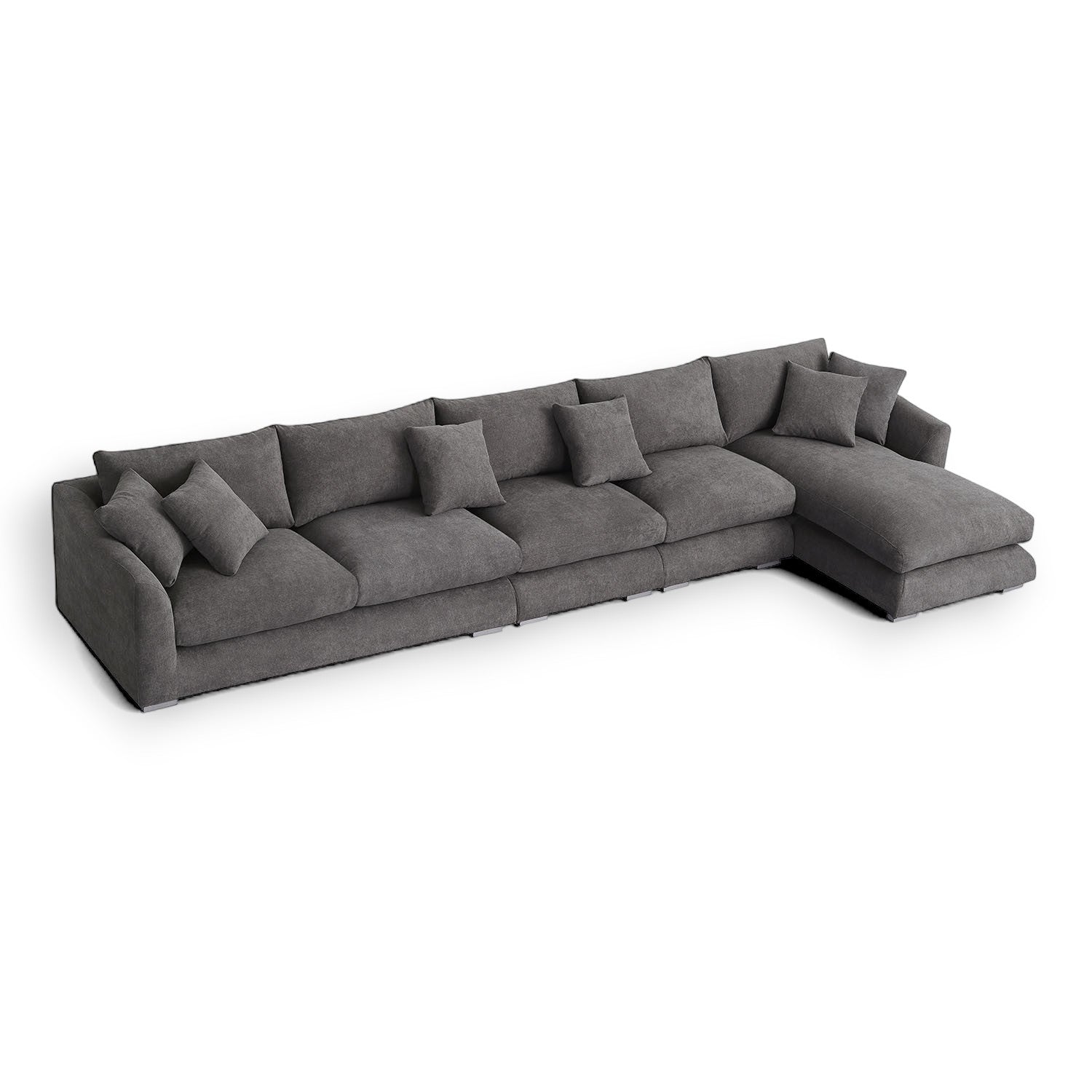 Sydney Feather Sectional Sofa - Grey