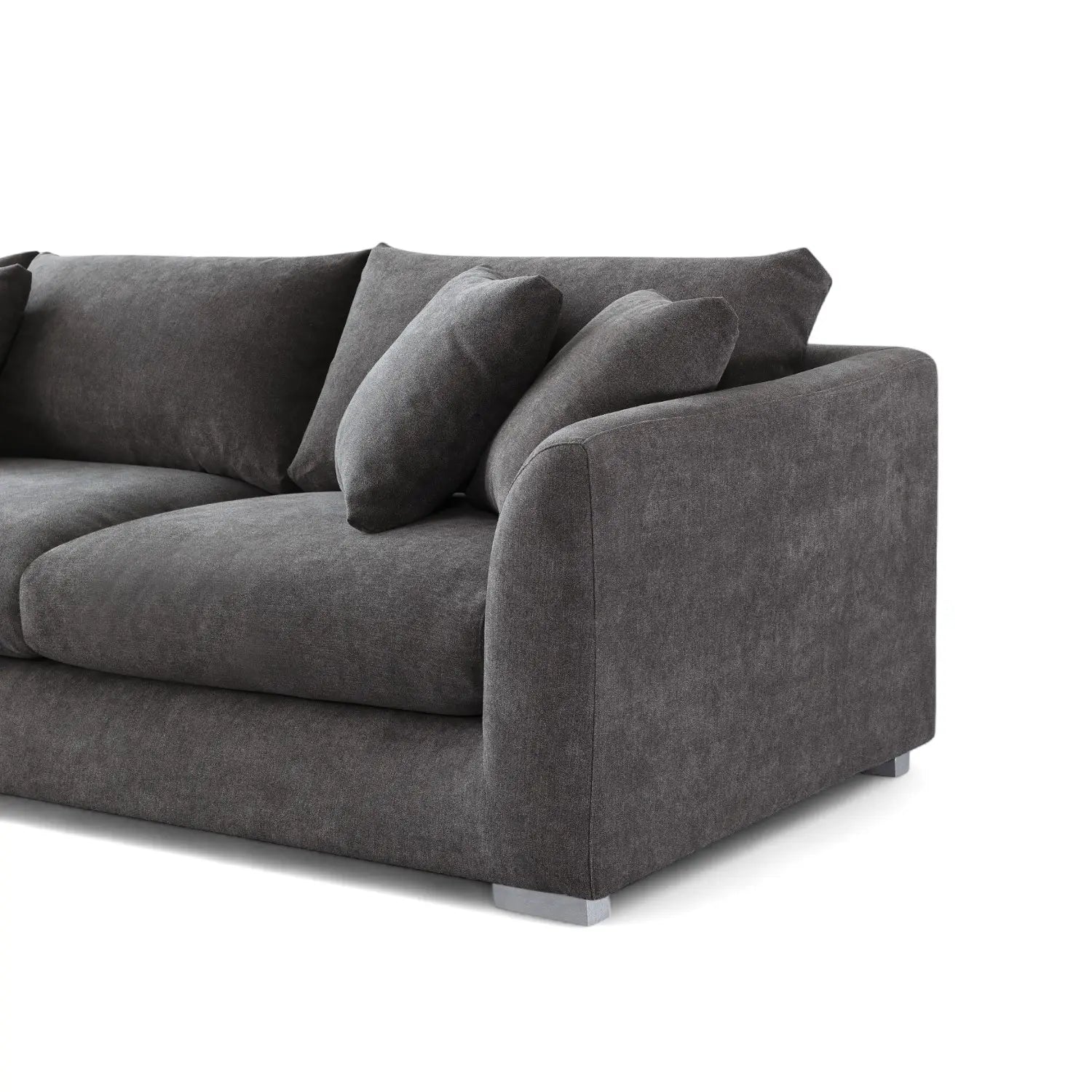 Sydney Feather Sectional Sofa - Grey