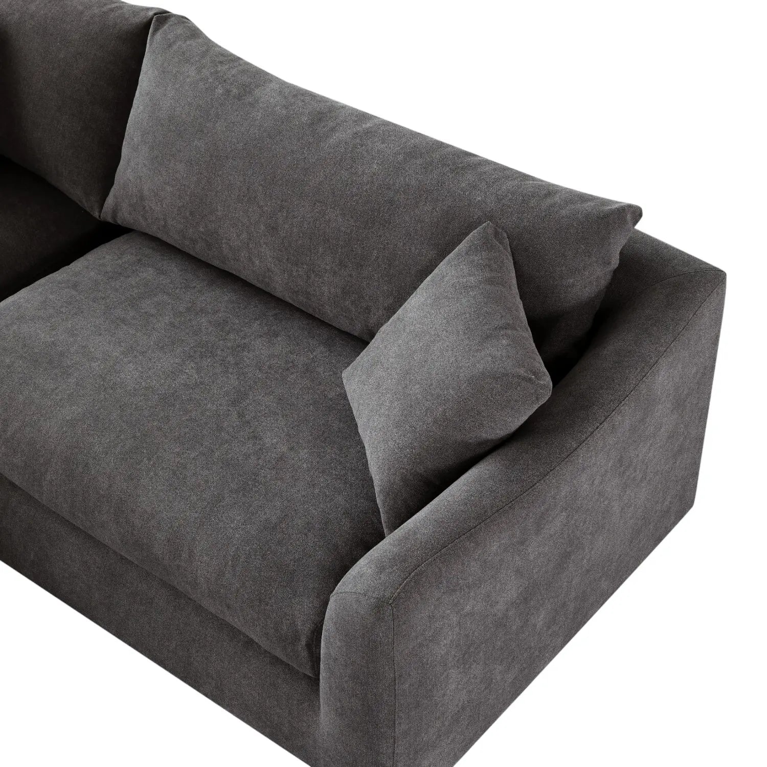 Sydney Feather Sectional Sofa - Grey