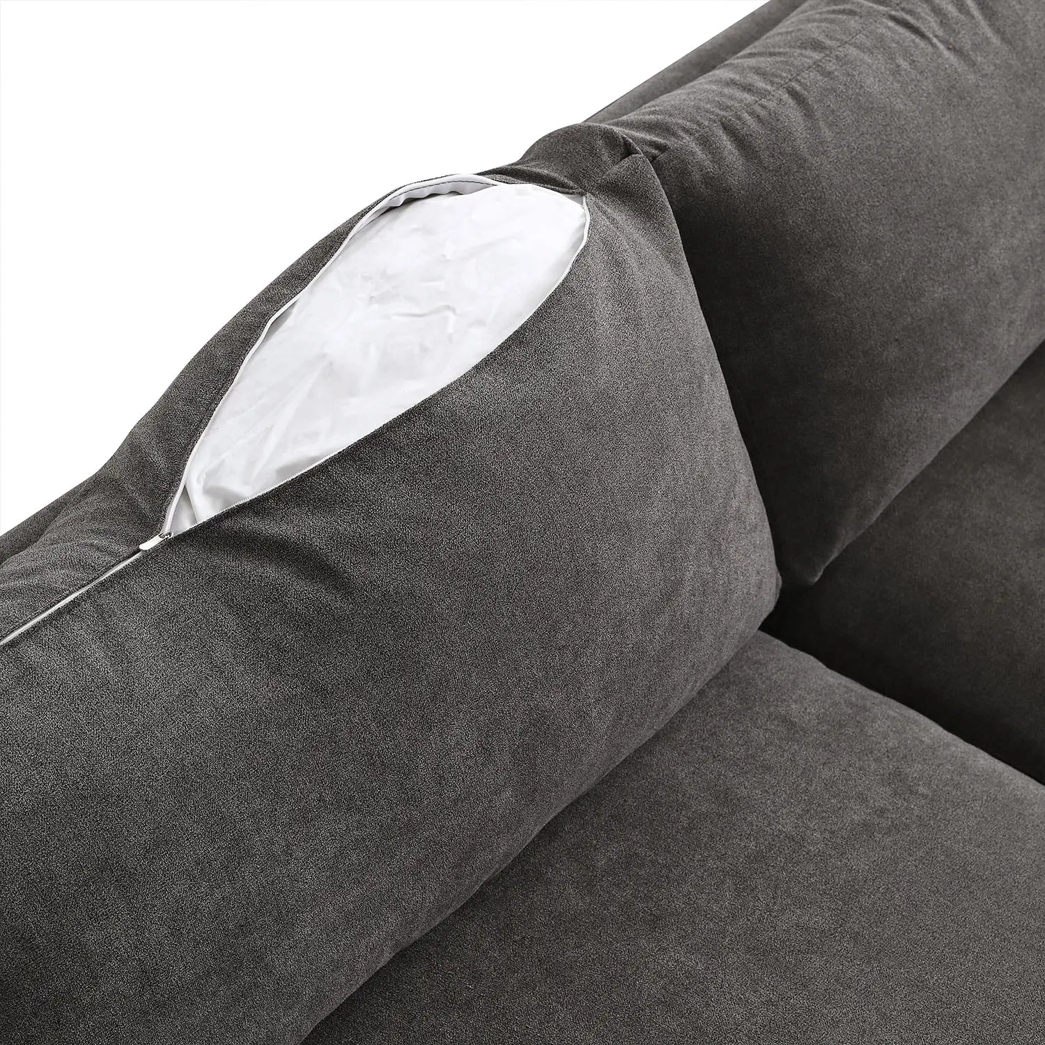 Sydney Feather Sectional Sofa - Grey