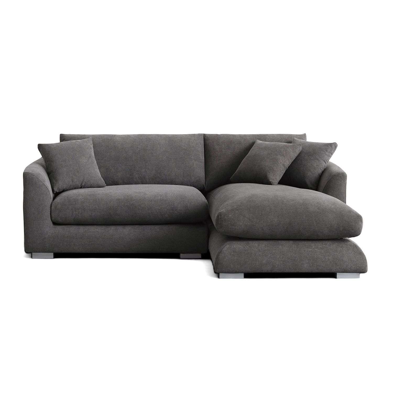 Sydney Feather Sectional Sofa - Grey
