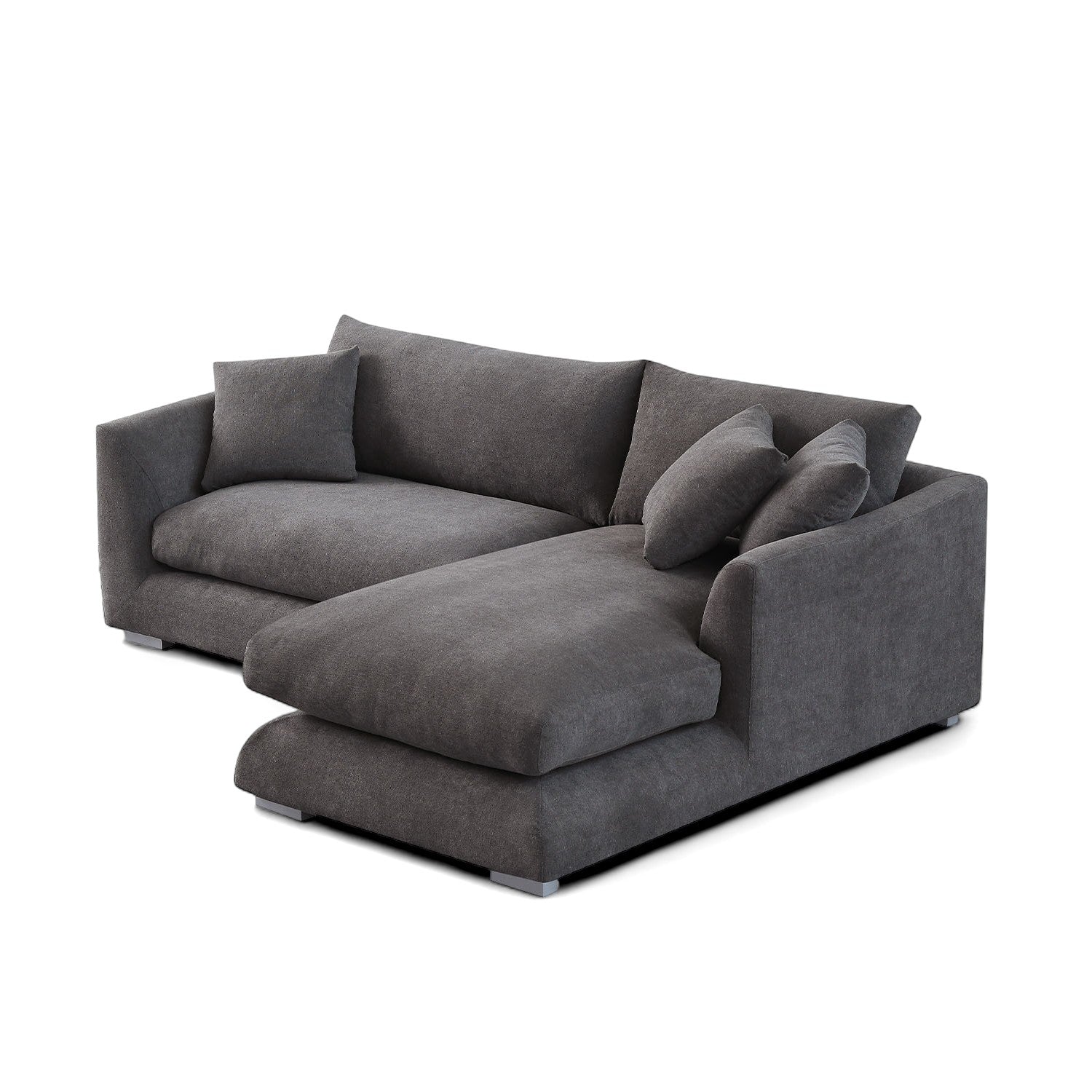 Sydney Feather Sectional Sofa - Grey