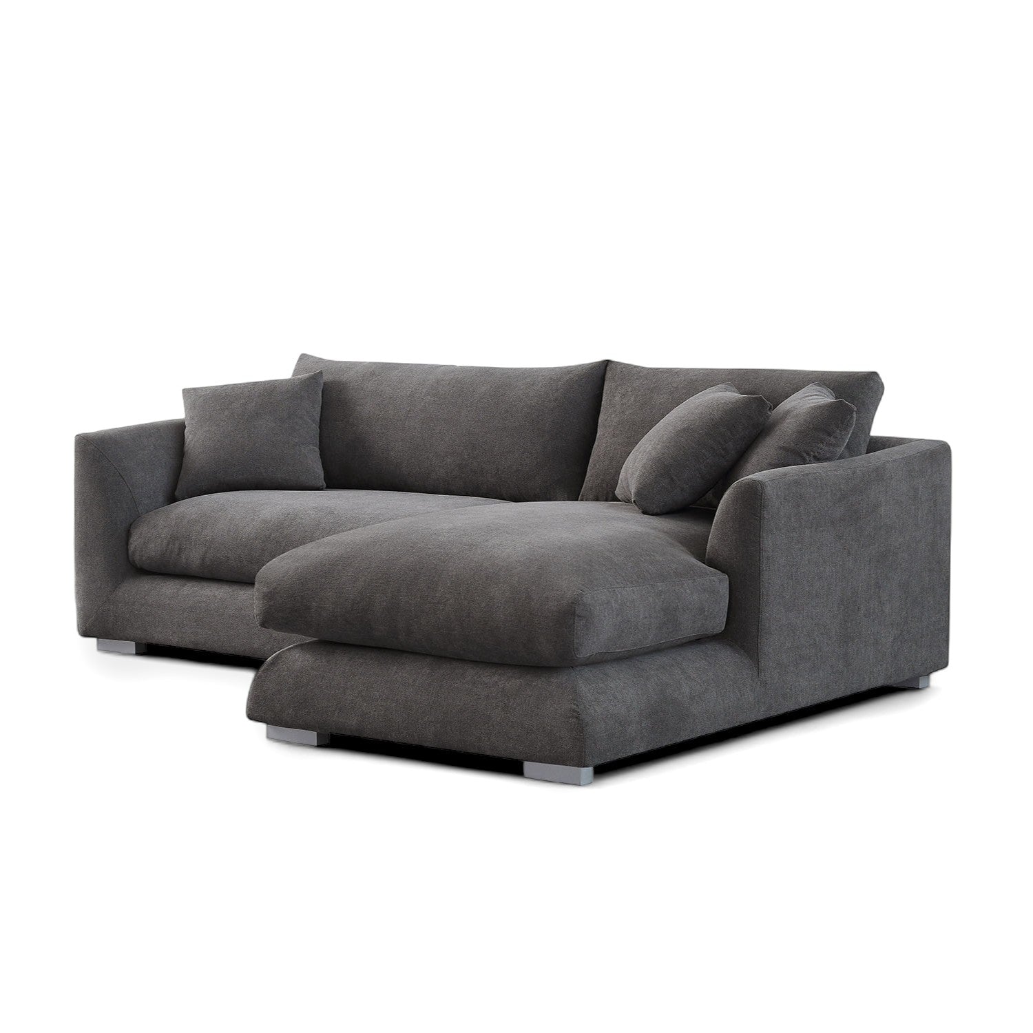 Sydney Feather Sectional Sofa - Grey